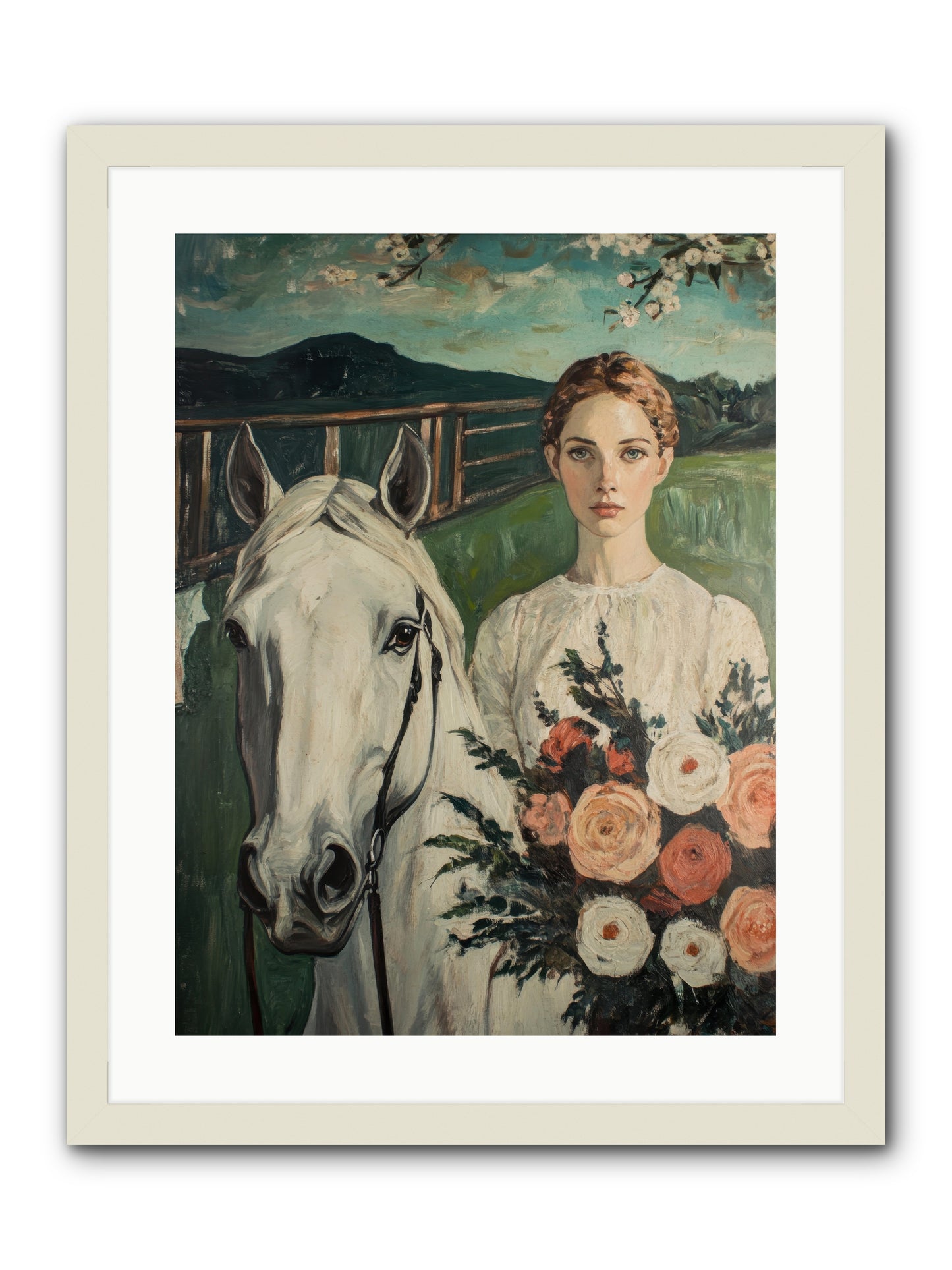Shadow Dancer -- Framed Print - White 18x24