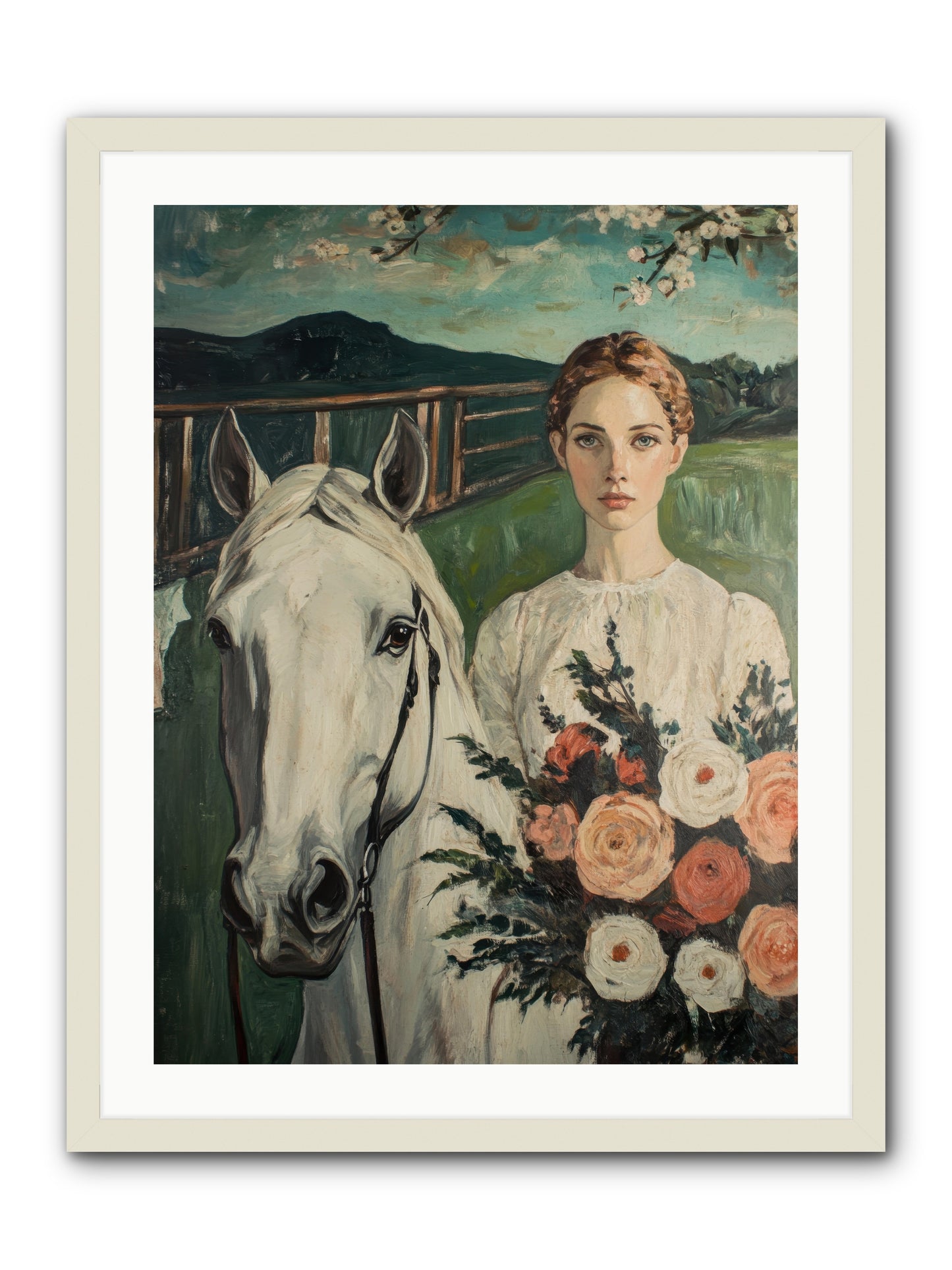 Shadow Dancer -- Framed Print - White 24x32