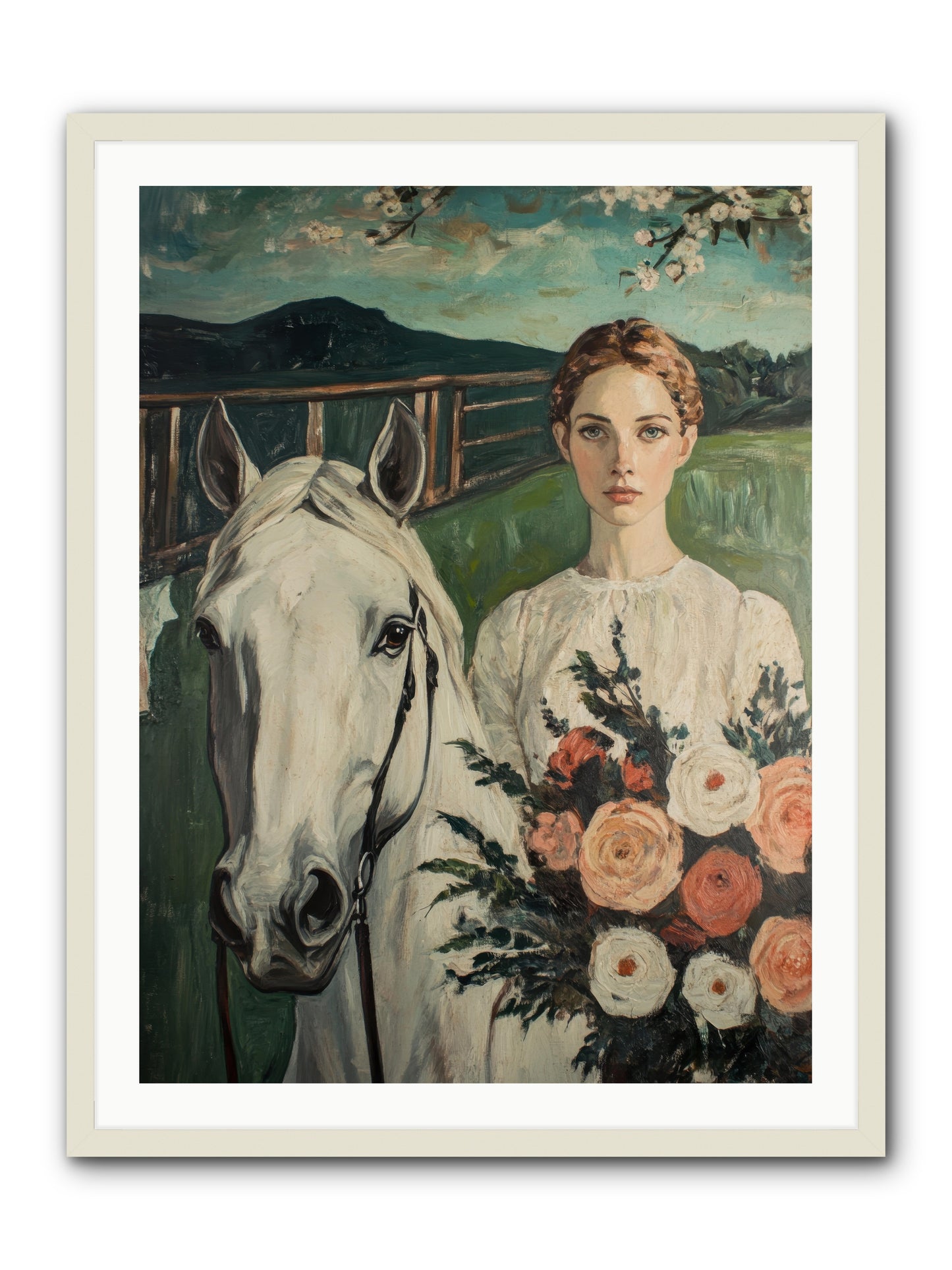 Shadow Dancer -- Framed Print - White 30x40