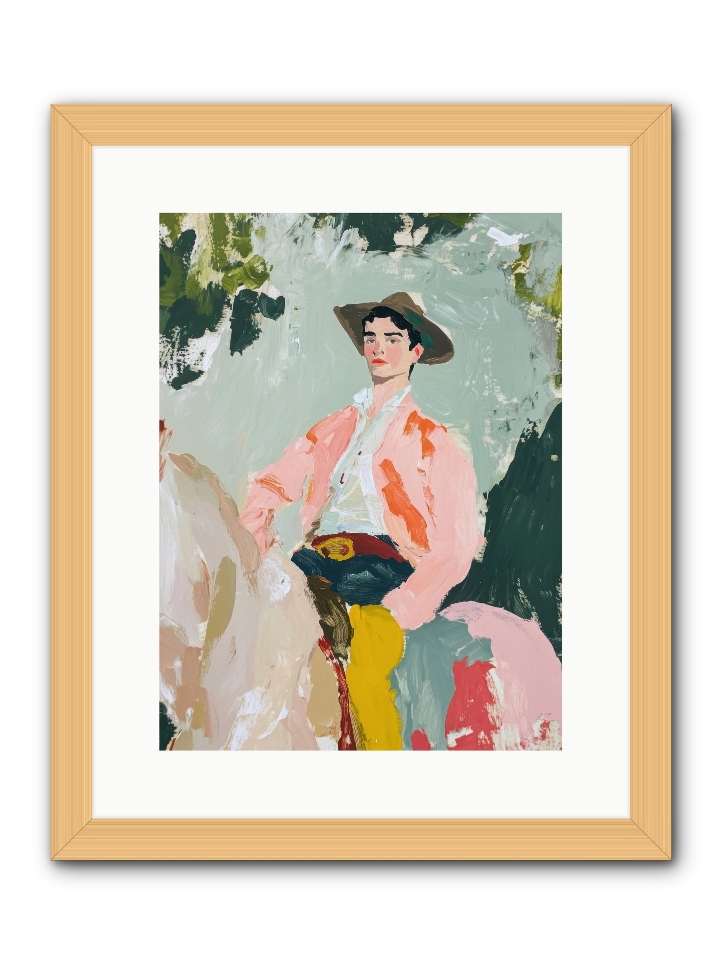 Shadow Rider -- Framed Print - Natural 12x16