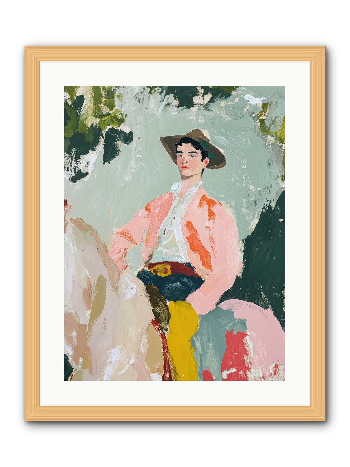 Shadow Rider -- Framed Print - Natural 18x24