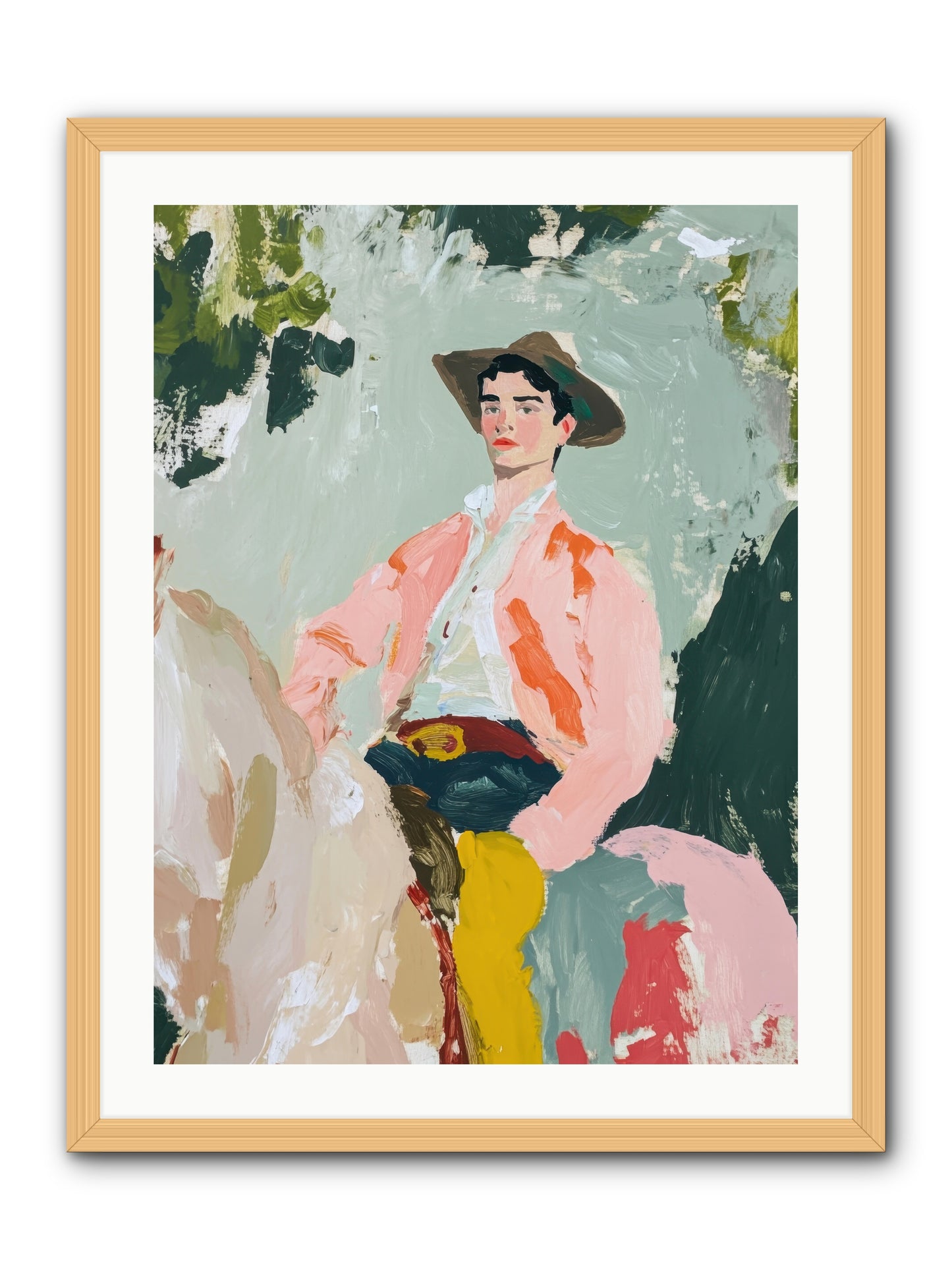 Shadow Rider -- Framed Print - Natural 24x32