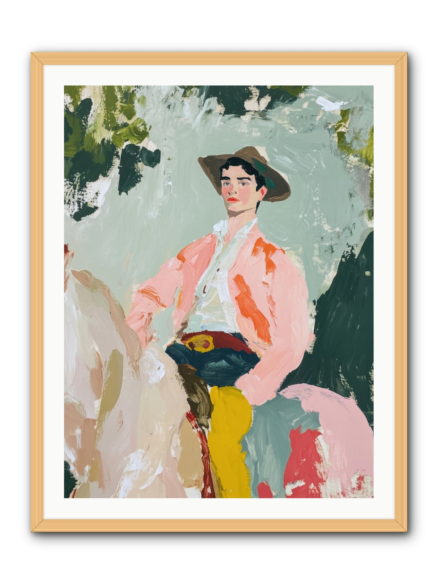 Shadow Rider -- Framed Print - Natural 30x40