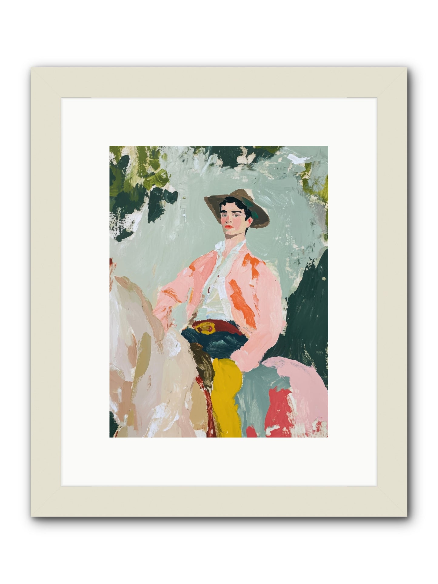 Shadow Rider -- Framed Print - White 9x12