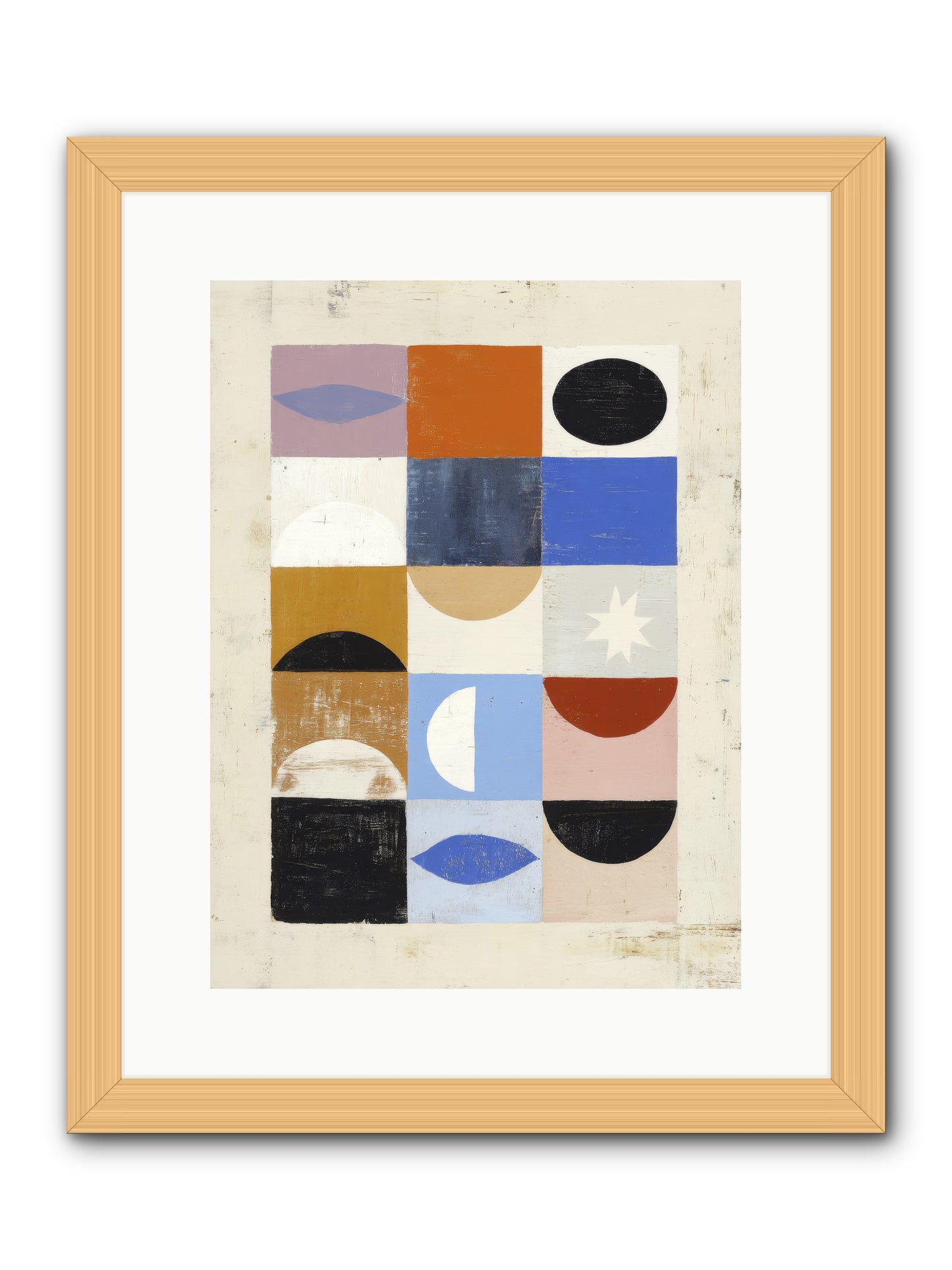 Shadowsprig Mosaic -- Framed Print - Natural 12x16