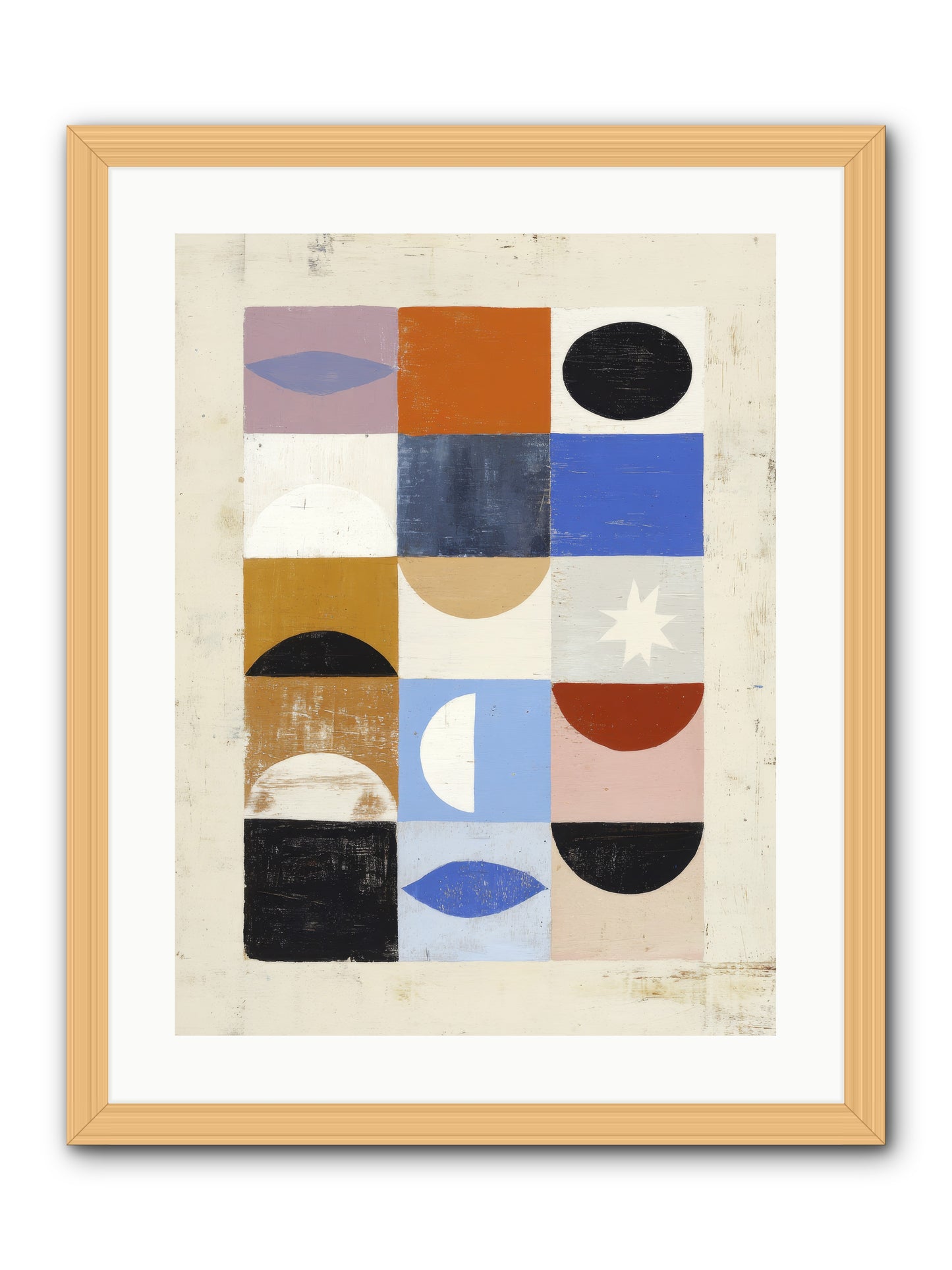 Shadowsprig Mosaic -- Framed Print - Natural 18x24