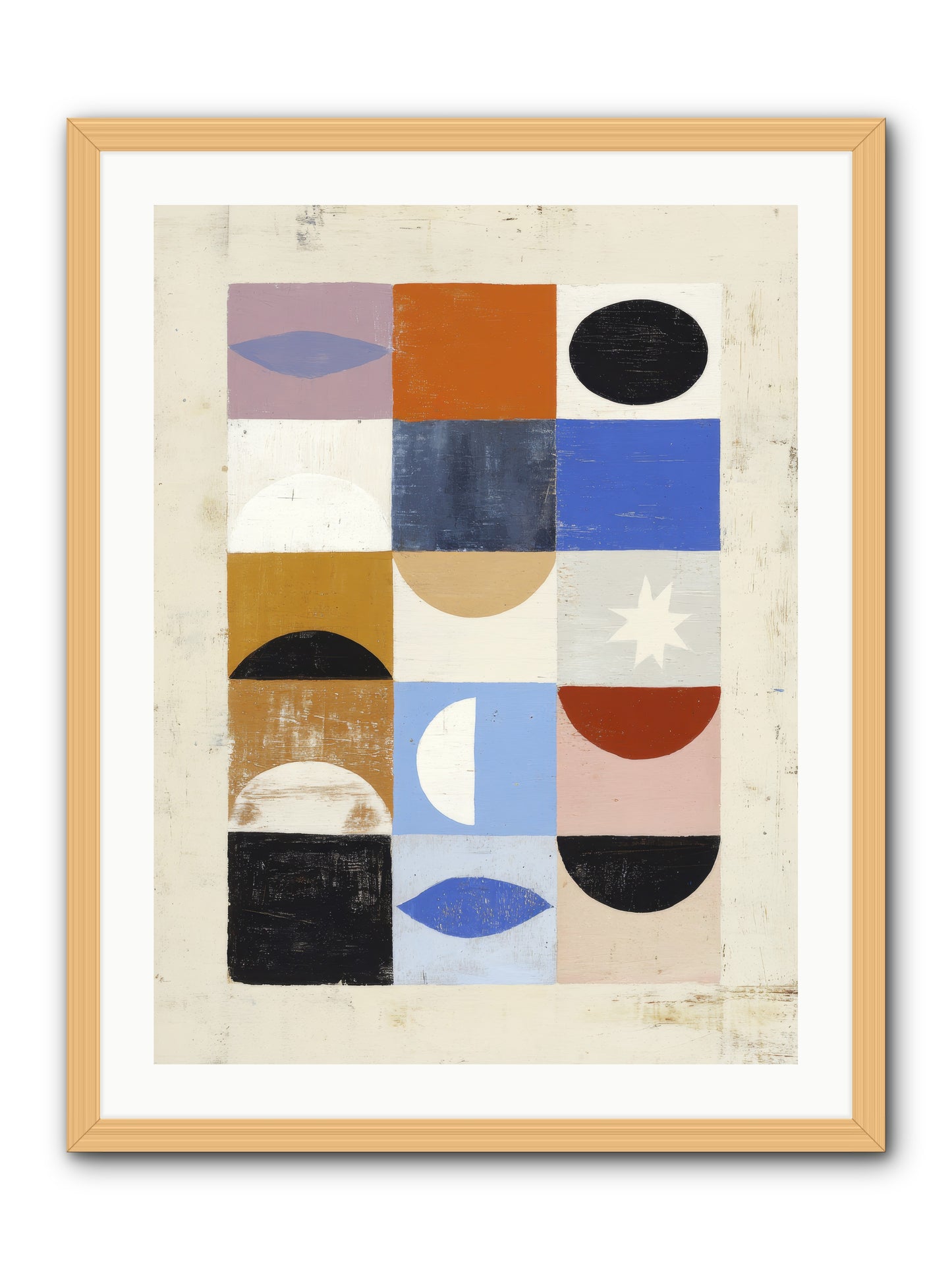 Shadowsprig Mosaic -- Framed Print - Natural 24x32