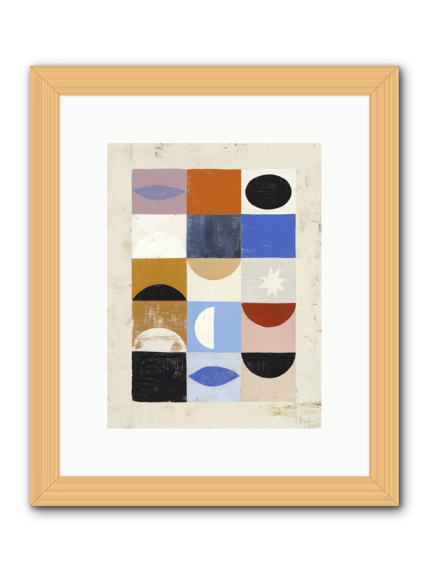 Shadowsprig Mosaic -- Framed Print - Natural 9x12