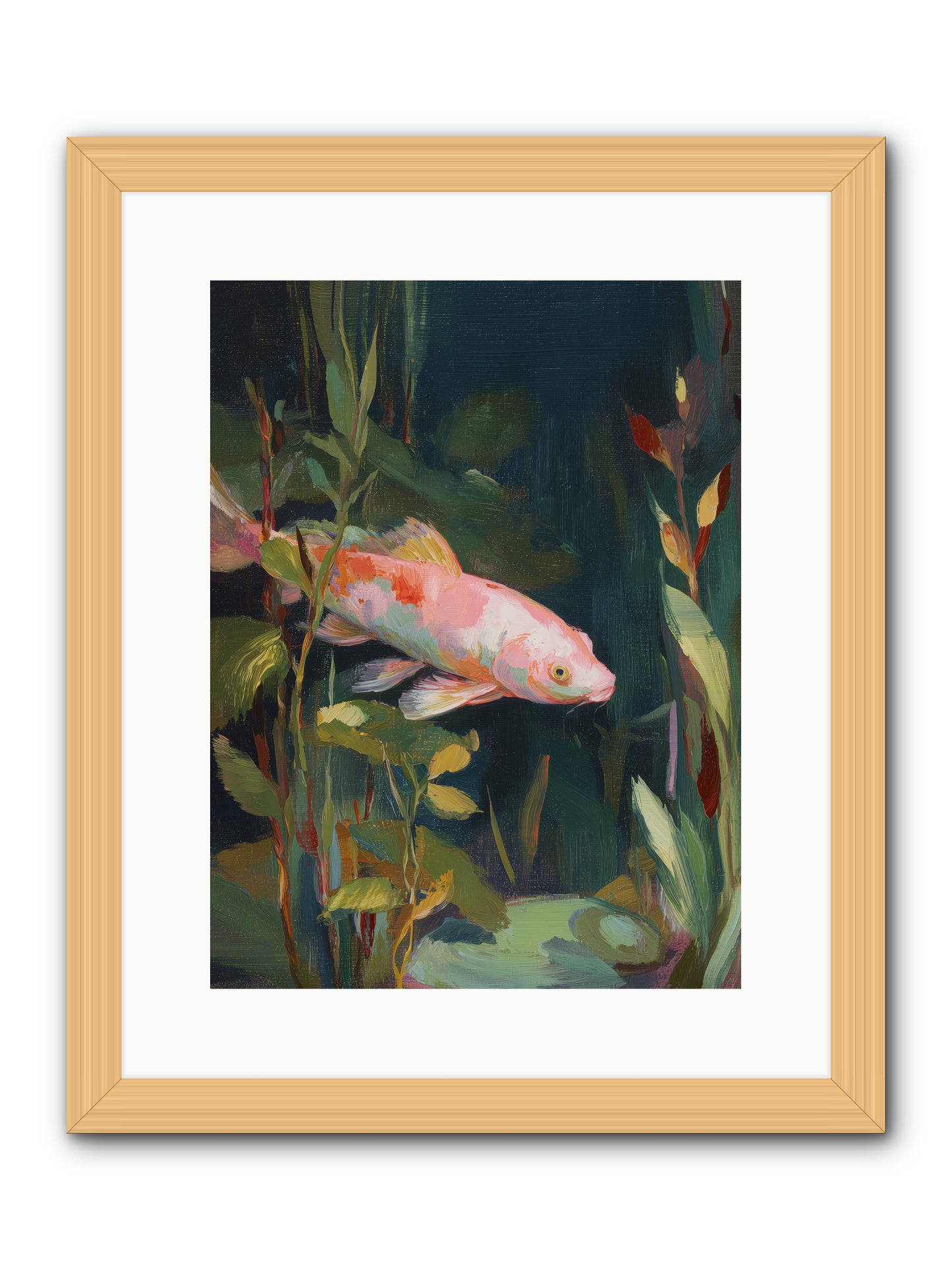 Shallow Seas -- Framed Print - Natural 12x16