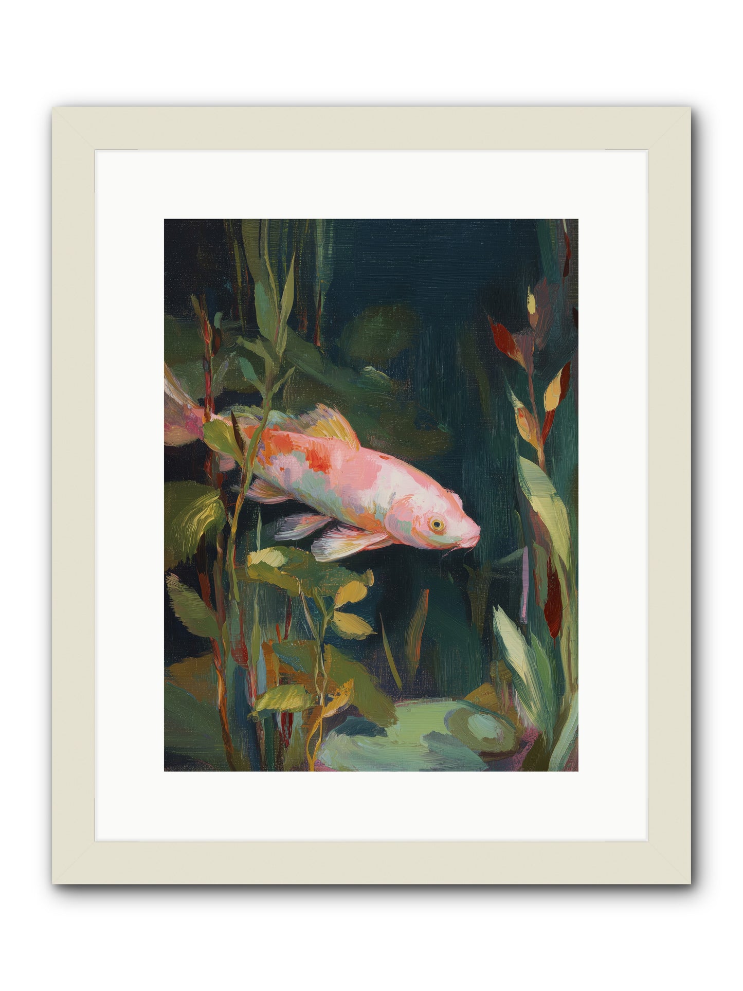 Shallow Seas -- Framed Print - White 12x16