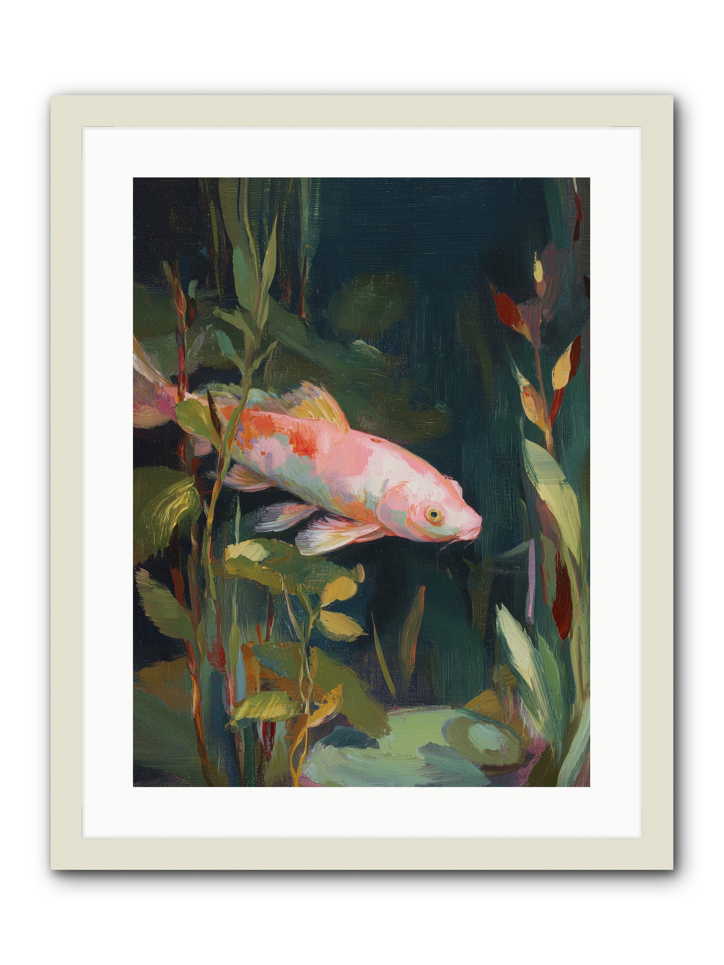 Shallow Seas -- Framed Print - White 18x24