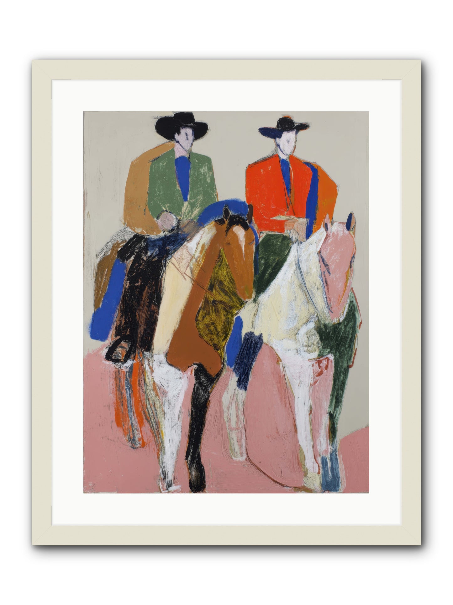 Shared Direction -- Framed Print - White 18x24