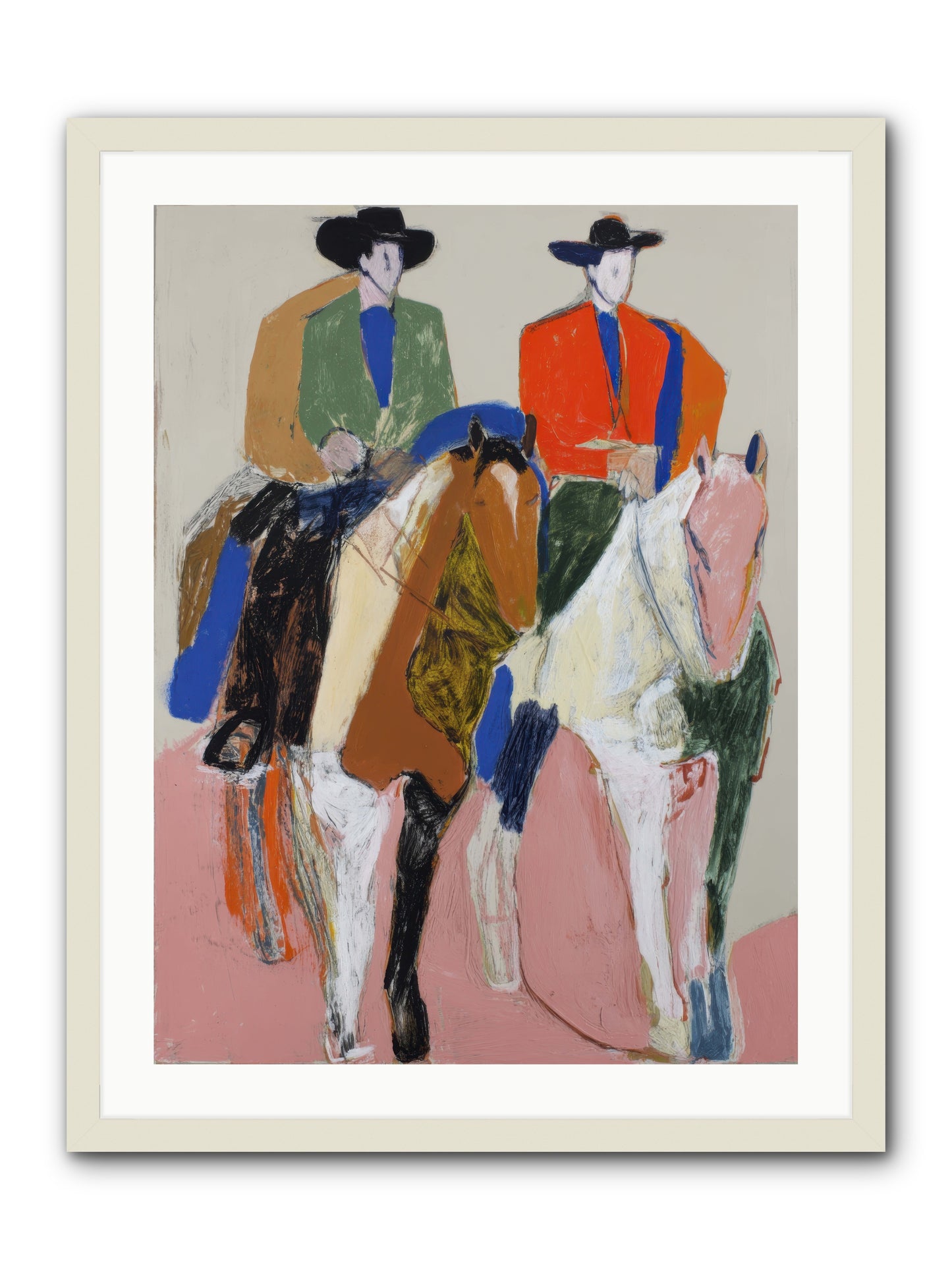 Shared Direction -- Framed Print - White 24x32
