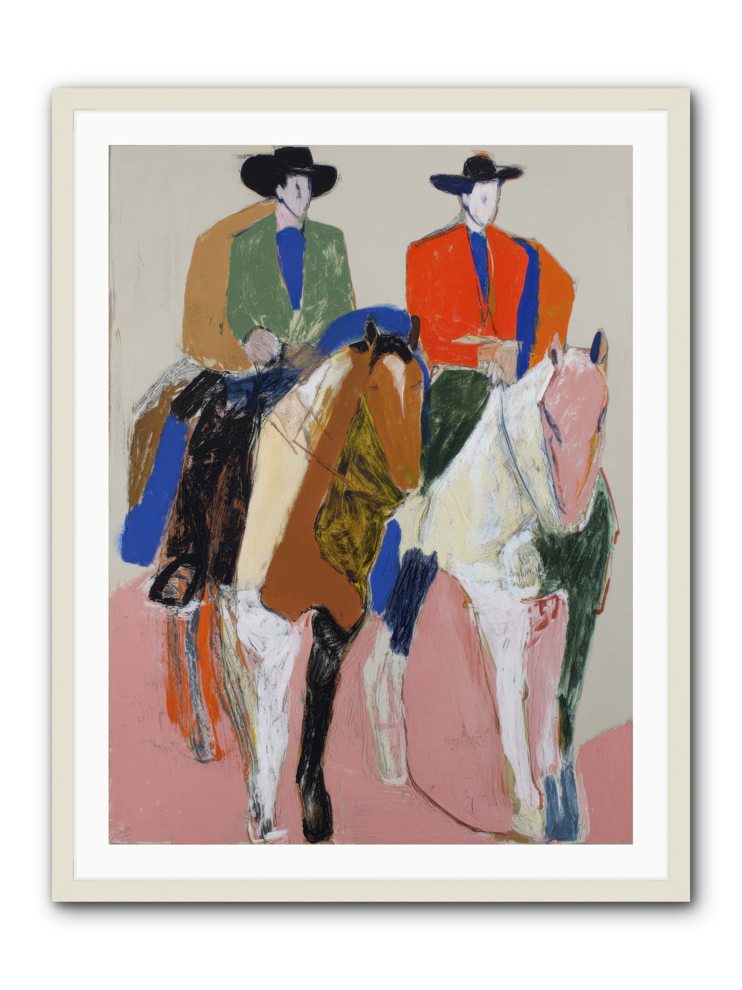 Shared Direction -- Framed Print - White 30x40