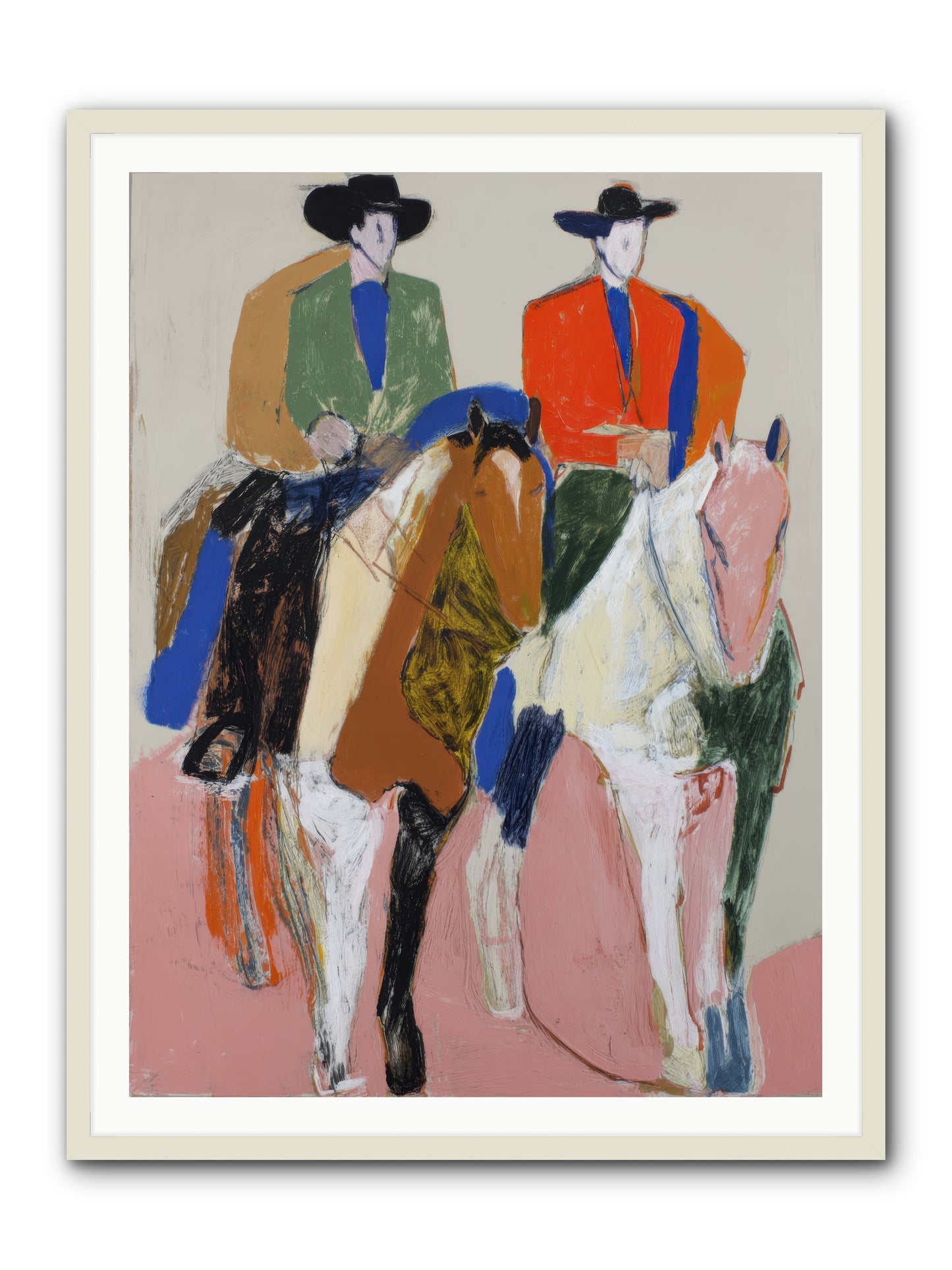 Shared Direction -- Framed Print - White 36x48