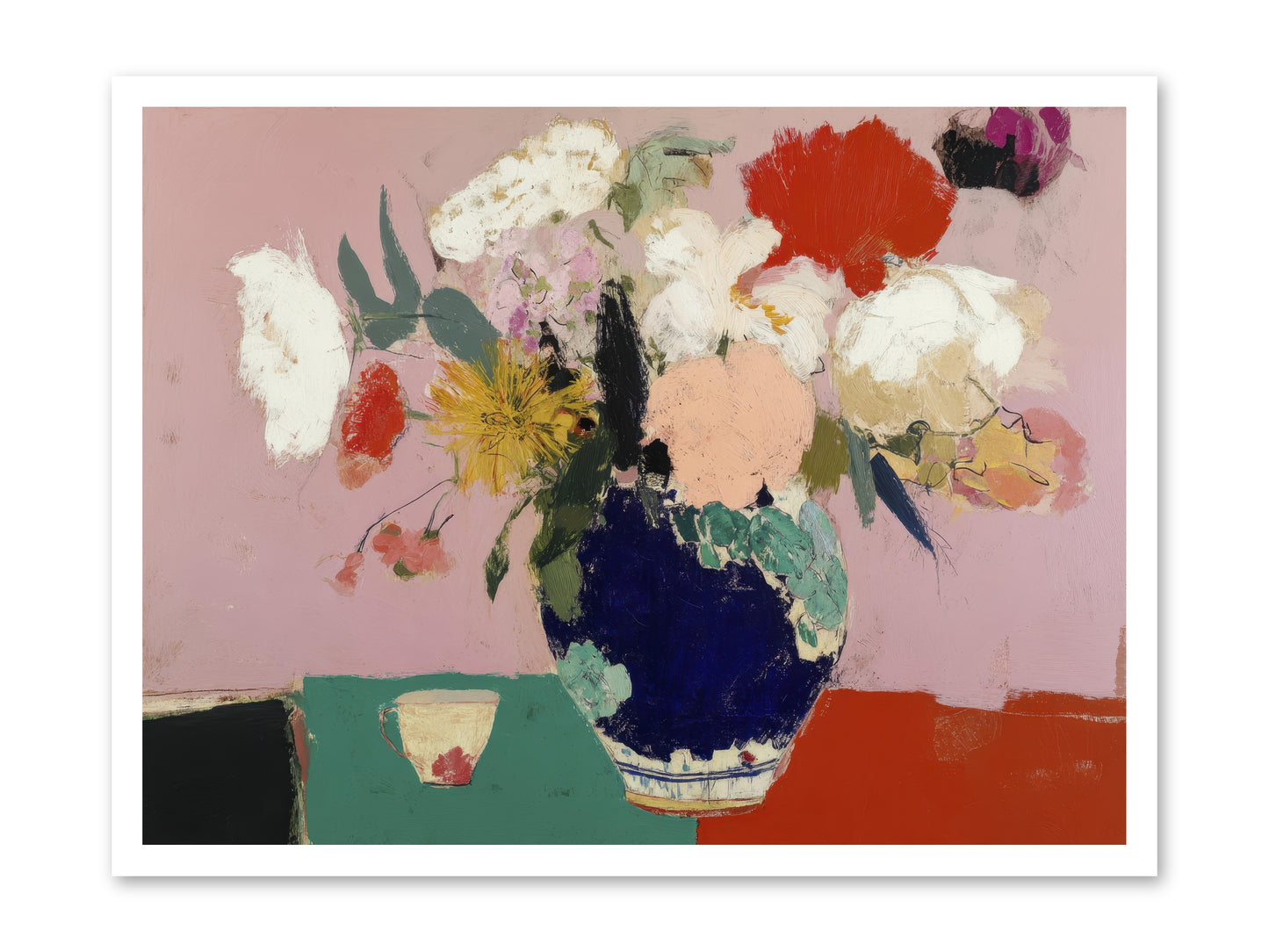She Brought the Garden Inside -- Loose Canvas Print 32x24
