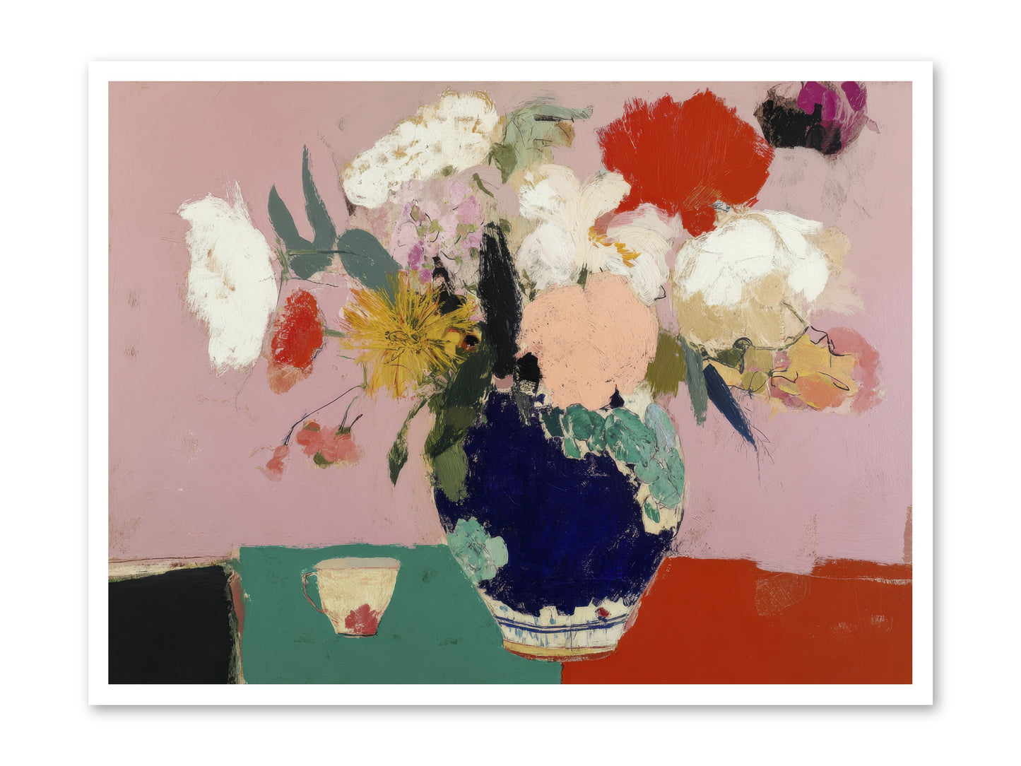 She Brought the Garden Inside -- Loose Canvas Print 40x30