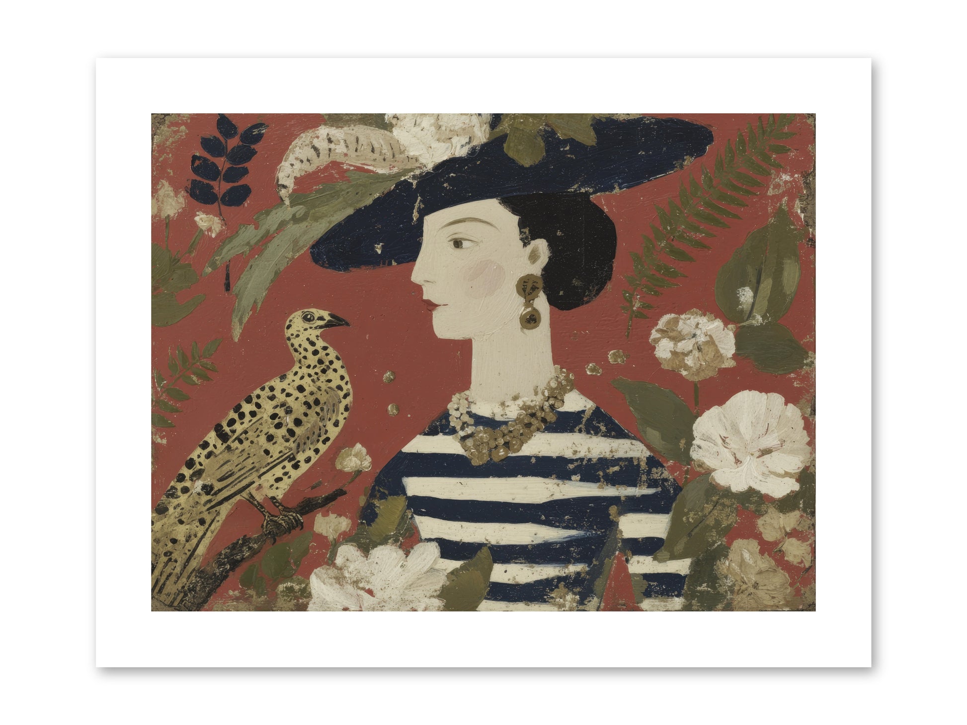 She Collected Feathers No.1 -- Paper Print 12x9