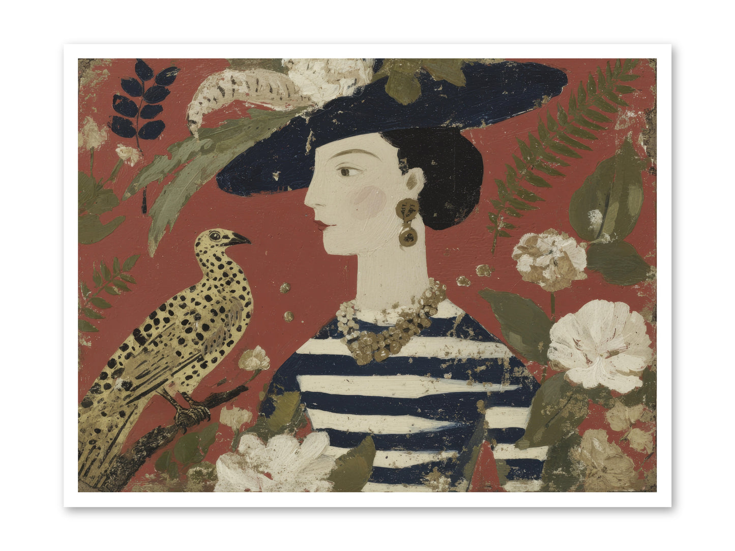 She Collected Feathers No.1 -- Paper Print 40x30