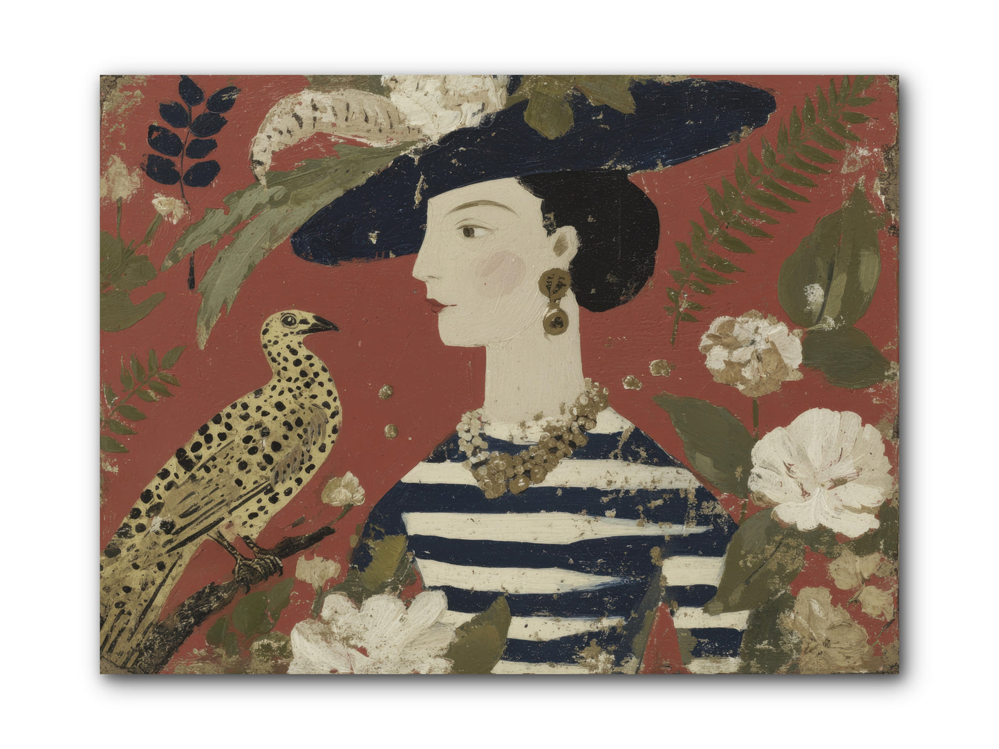 She Collected Feathers No.1 -- Wrapped Canvas 12x9
