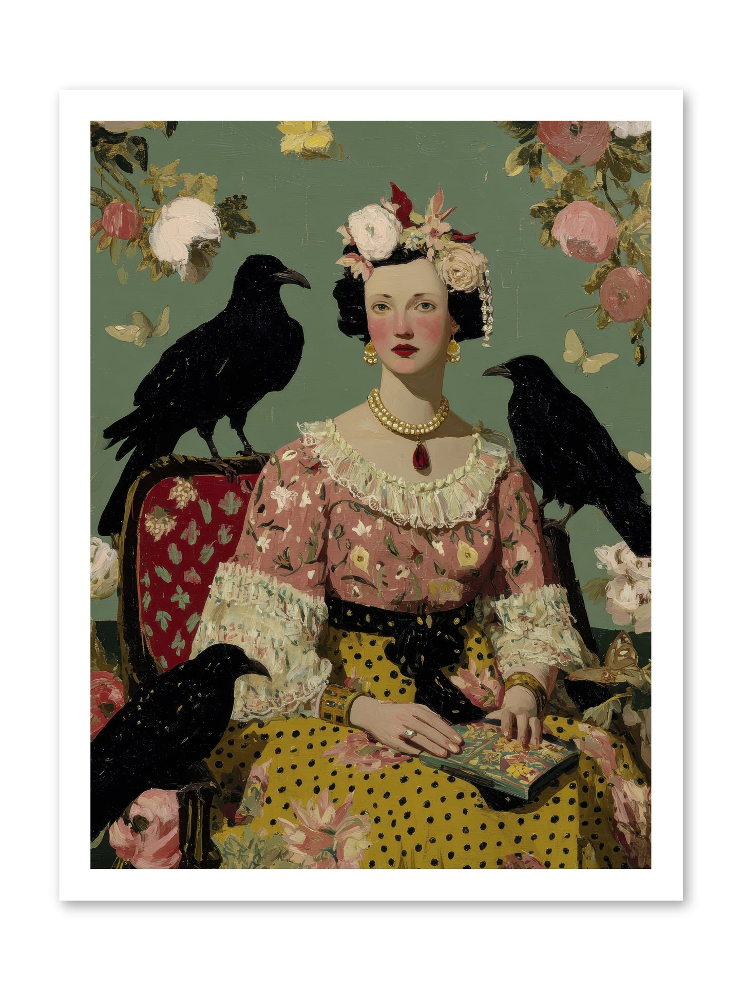 She Fed Birds by Hand -- Paper Print 18x24
