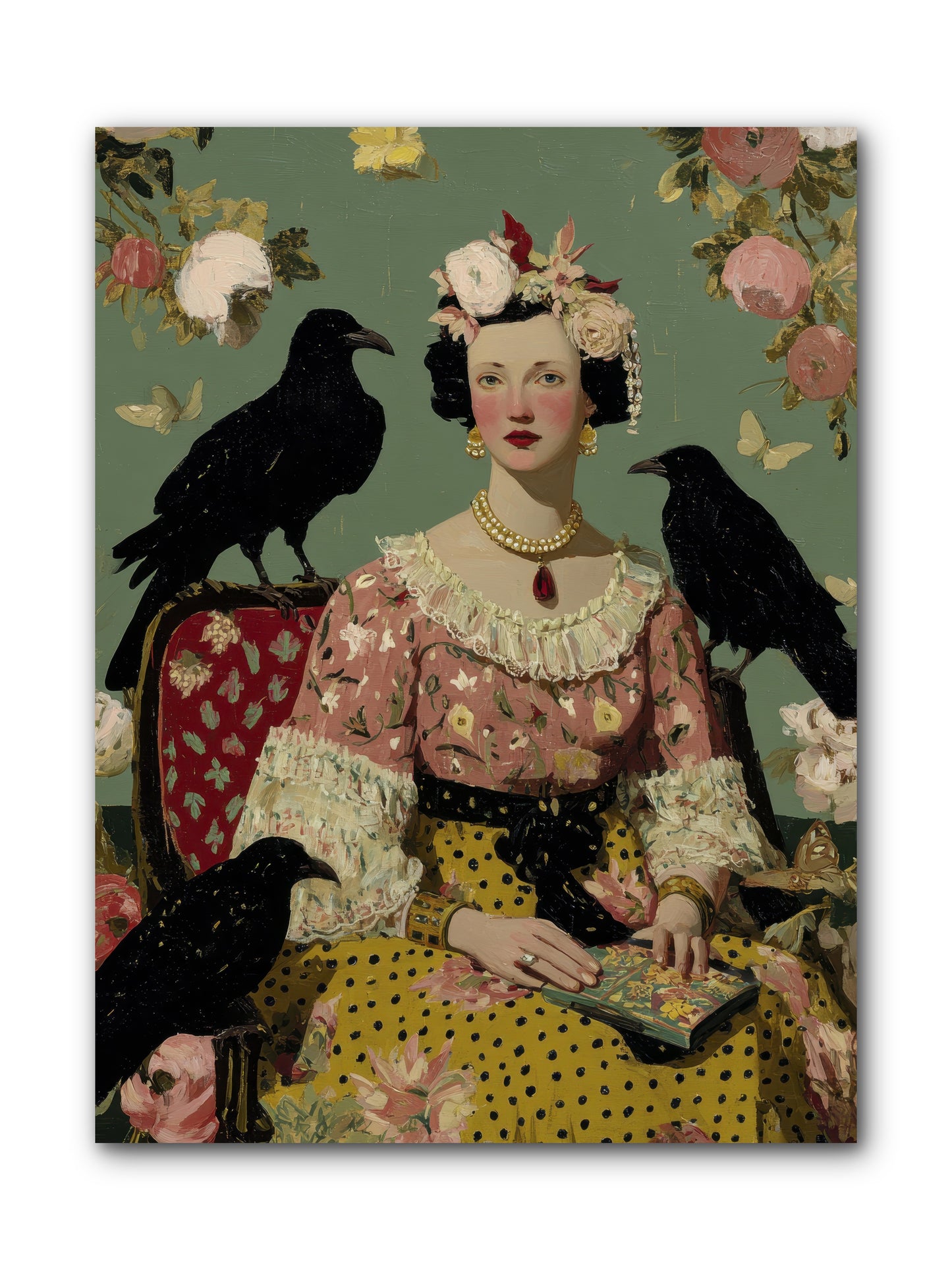 She Fed Birds by Hand -- Wrapped Canvas 9x12