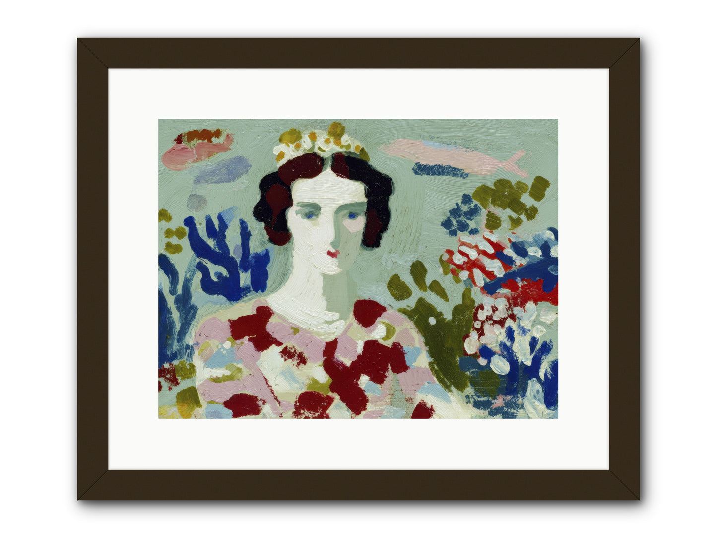 She Floated Through -- Framed Print - Black 16x12