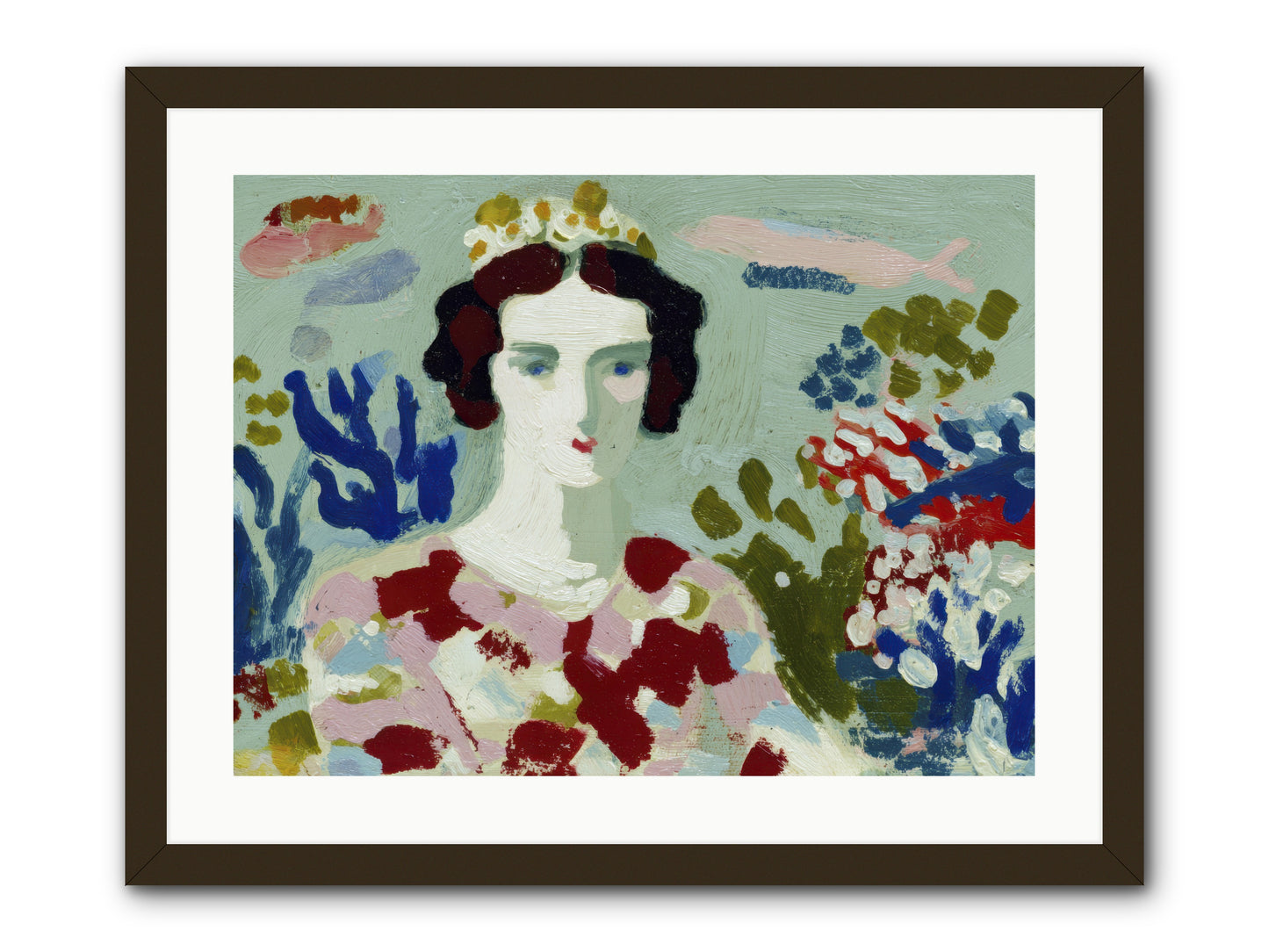 She Floated Through -- Framed Print - Black 24x18