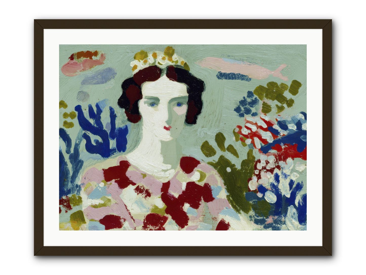 She Floated Through -- Framed Print - Black 32x24