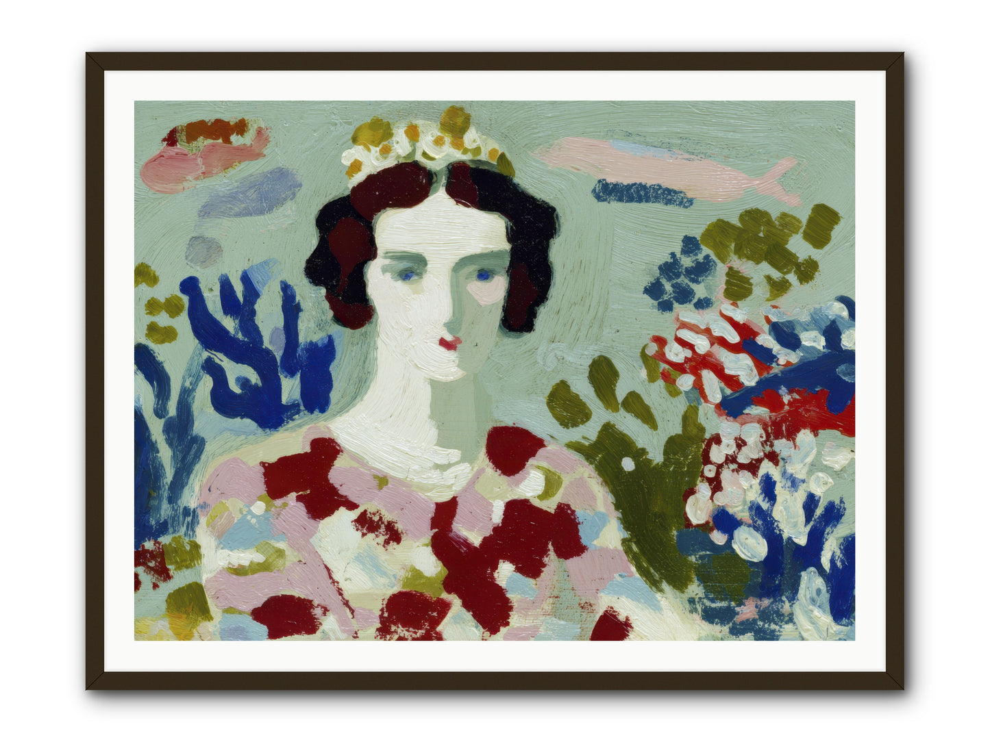 She Floated Through -- Framed Print - Black 48x36