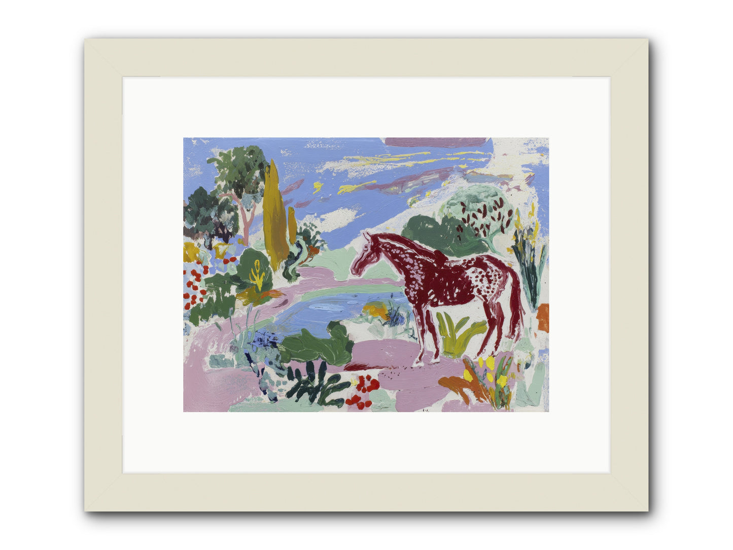 She Lingered There -- Framed Print - White 12x9