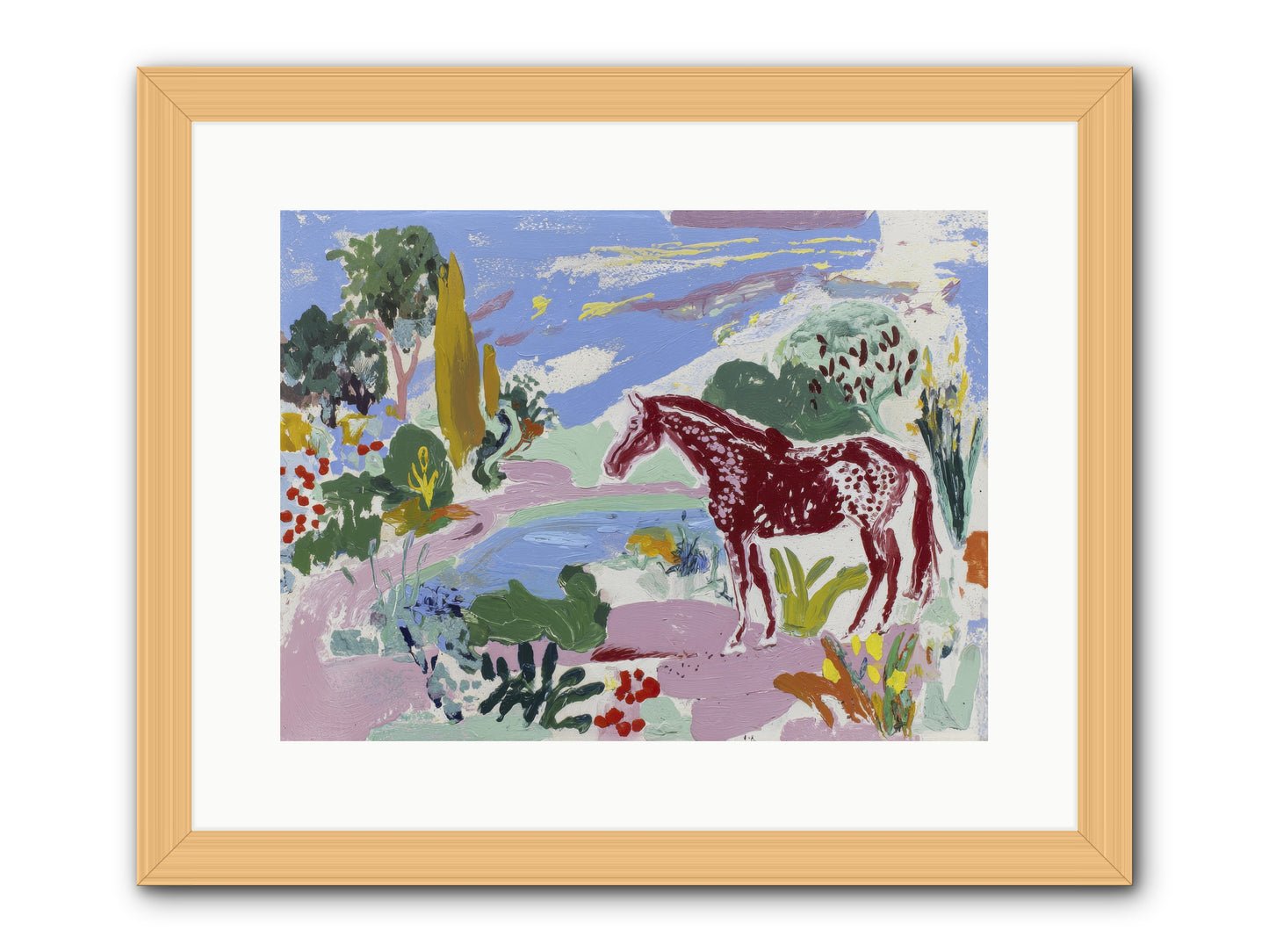 She Lingered There -- Framed Print - Natural 16x12