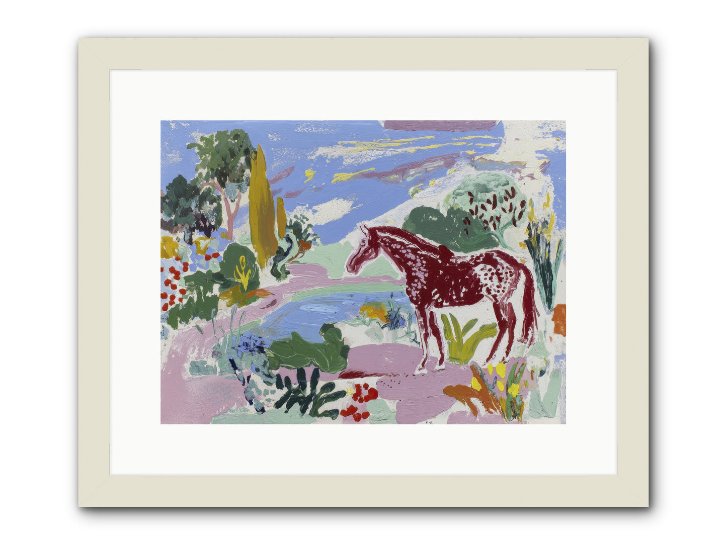 She Lingered There -- Framed Print - White 16x12