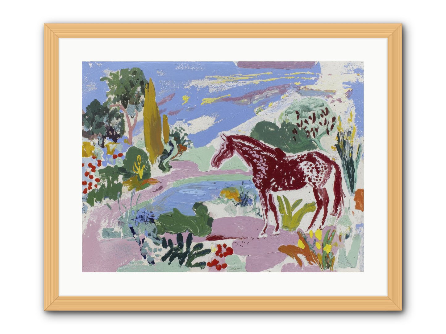 She Lingered There -- Framed Print - Natural 24x18