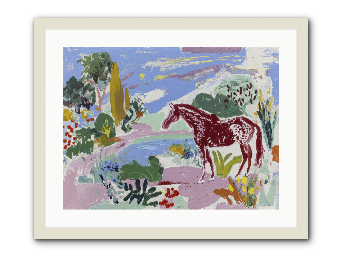 She Lingered There -- Framed Print - White 24x18