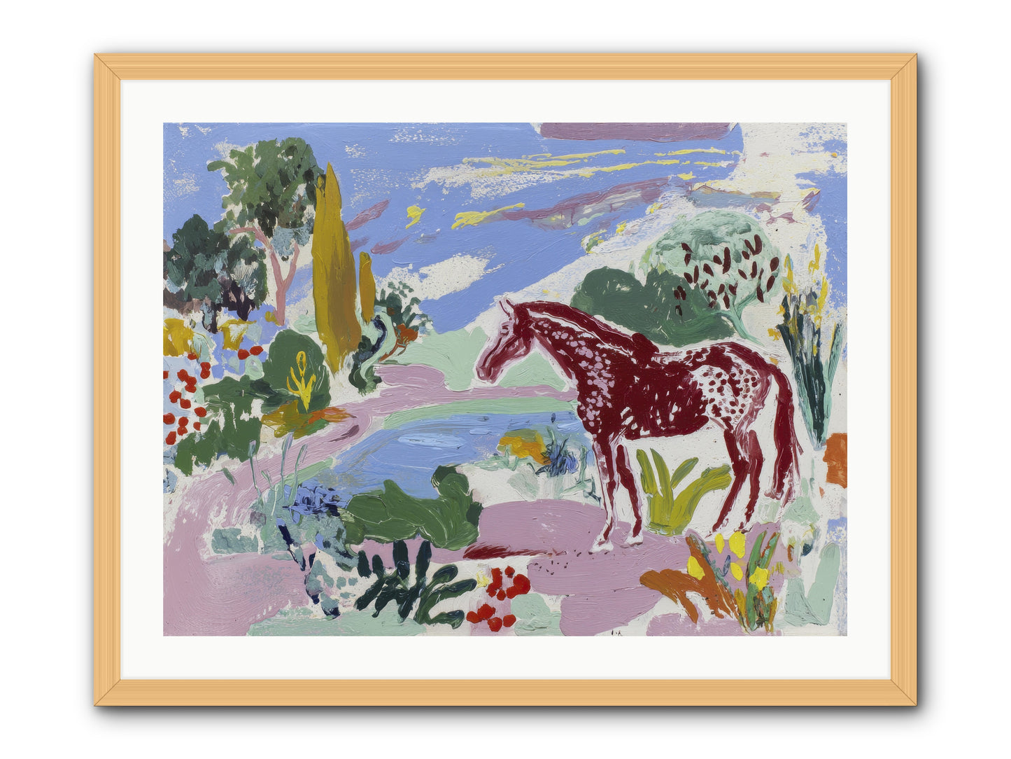 She Lingered There -- Framed Print - Natural 32x24