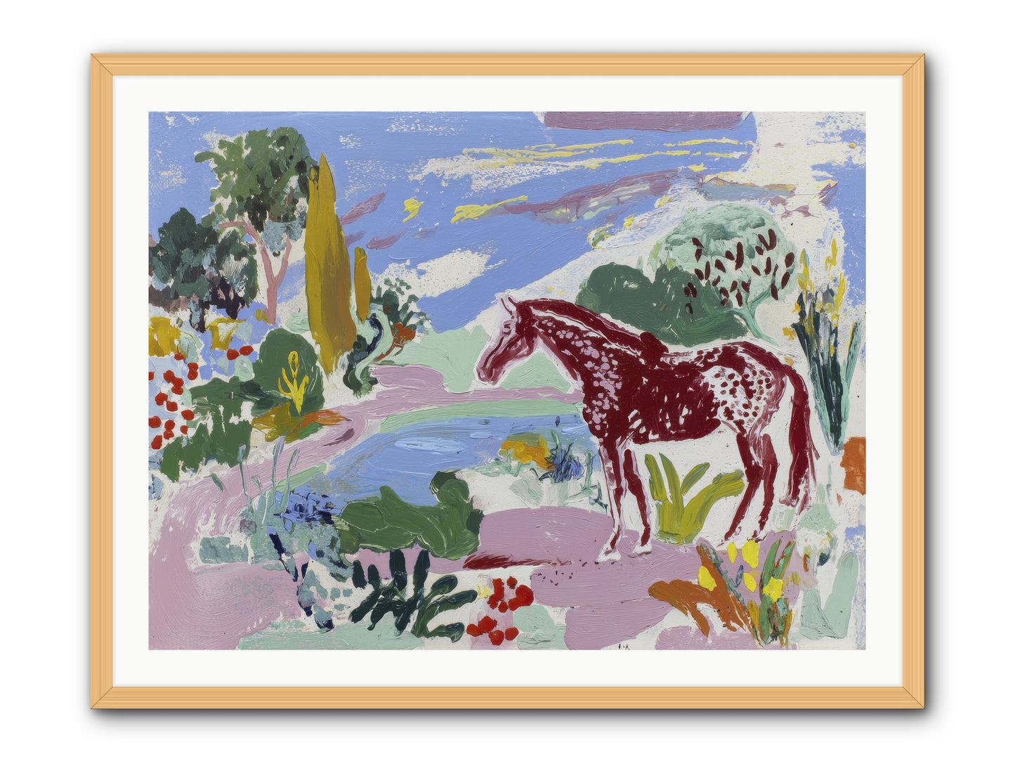 She Lingered There -- Framed Print - Natural 40x30
