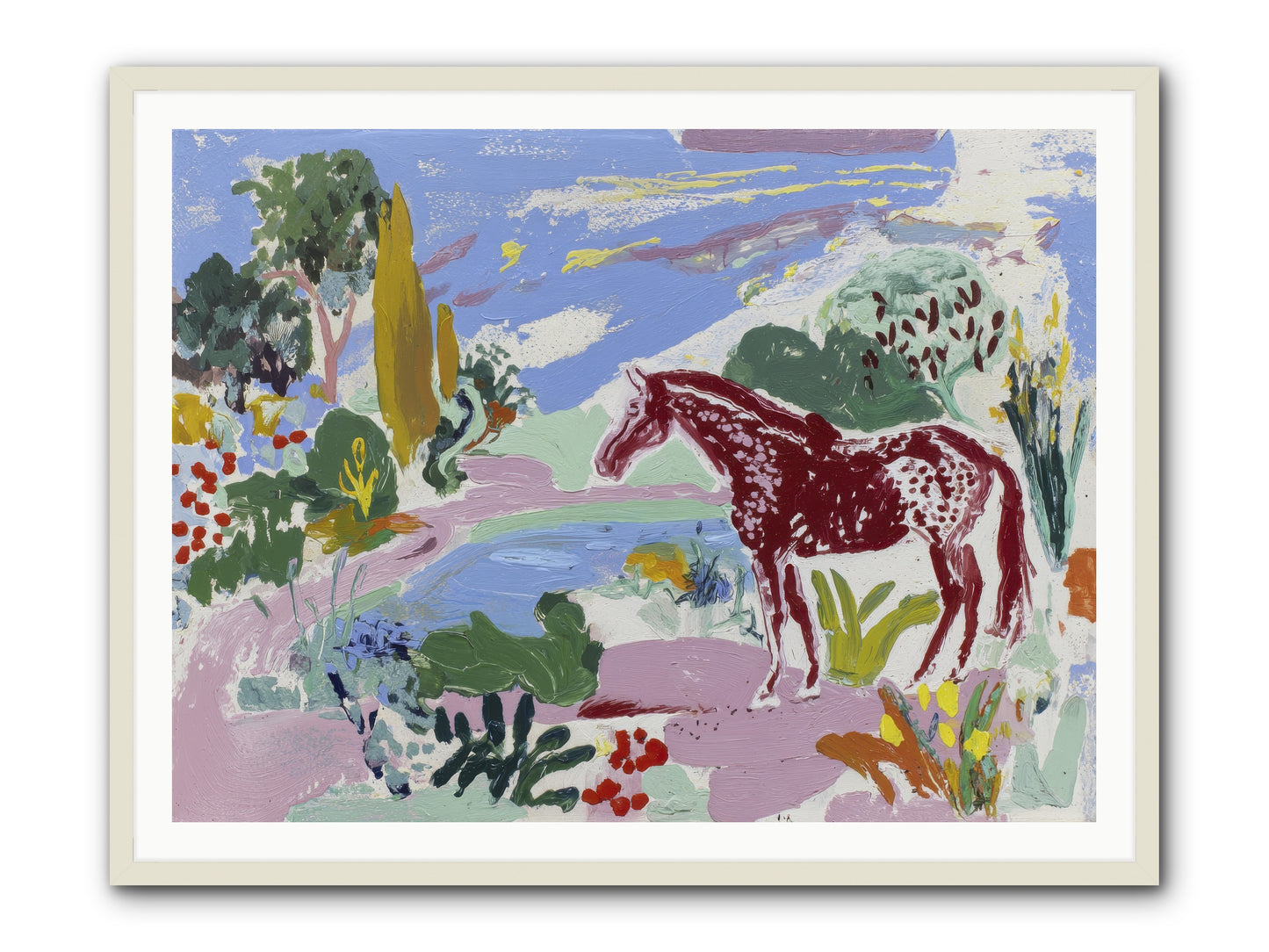 She Lingered There -- Framed Print - White 48x36