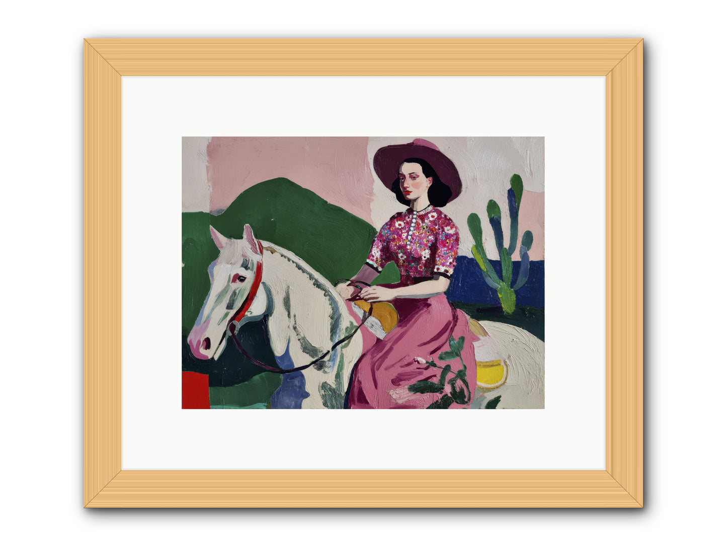 She Never Looked Back -- Framed Print - Natural 12x9