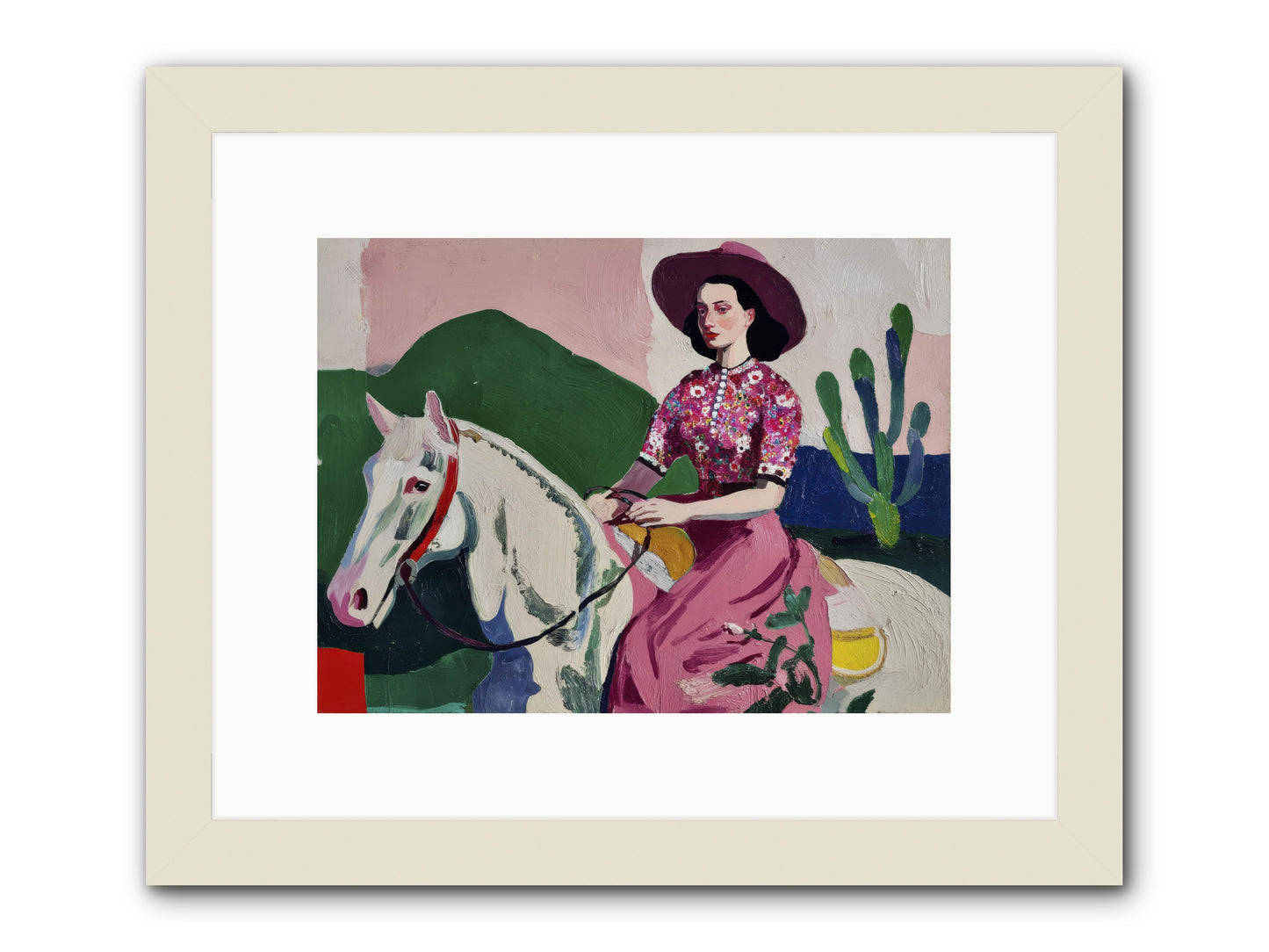 She Never Looked Back -- Framed Print - White 12x9