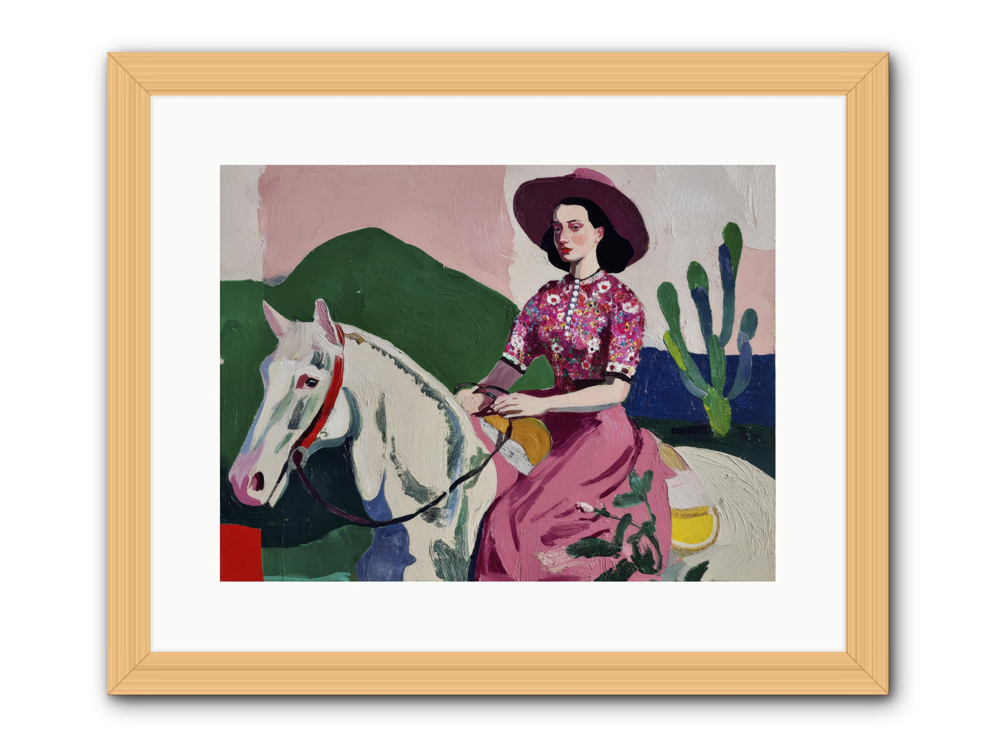 She Never Looked Back -- Framed Print - Natural 16x12