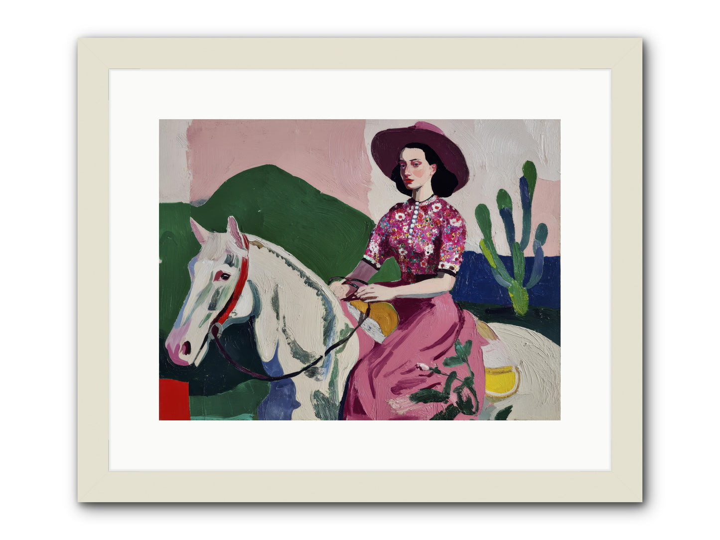 She Never Looked Back -- Framed Print - White 16x12