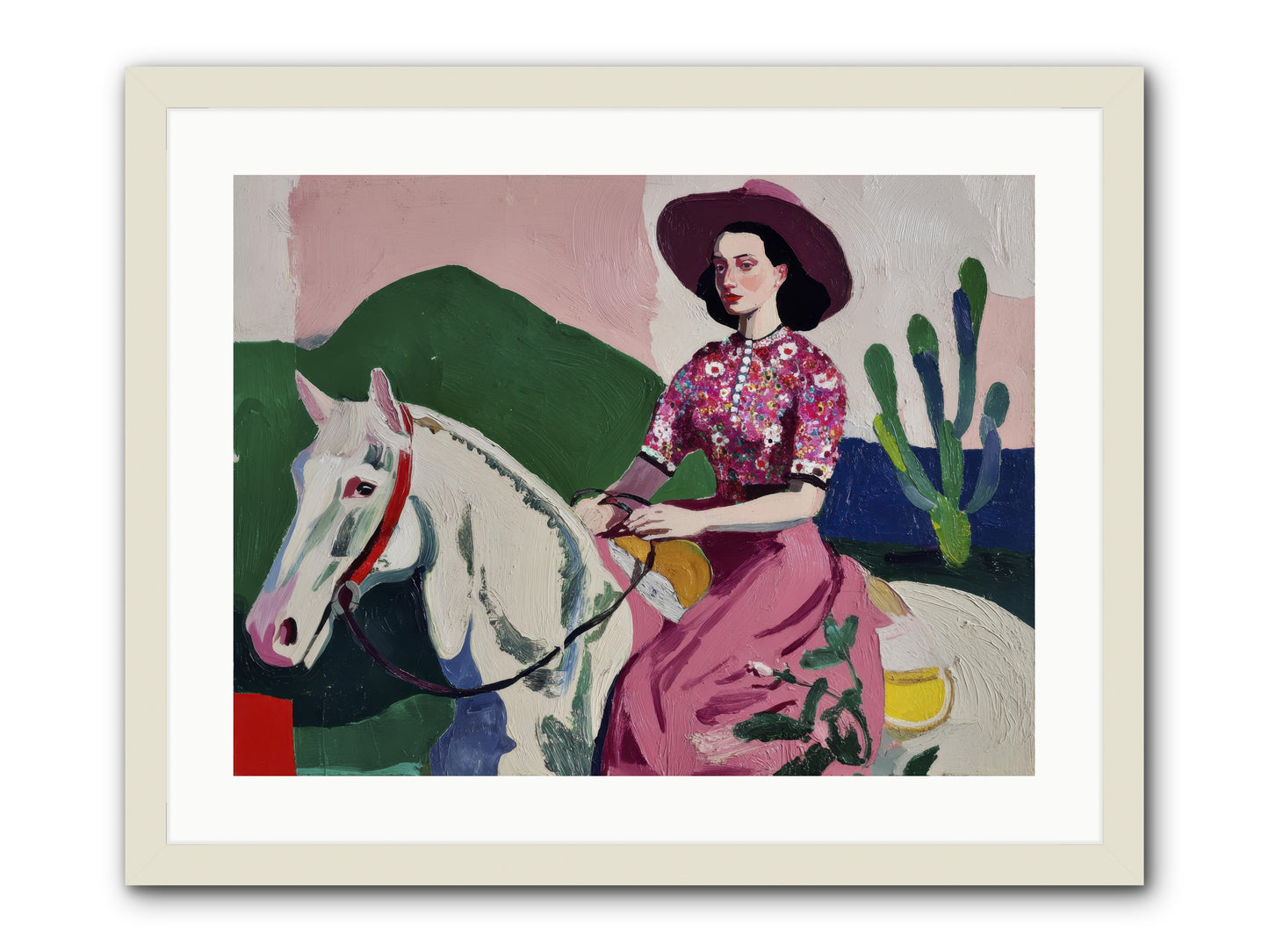 She Never Looked Back -- Framed Print - White 24x18