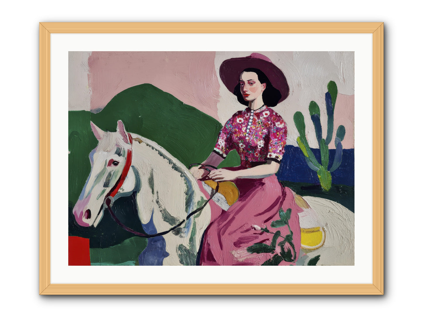 She Never Looked Back -- Framed Print - Natural 32x24