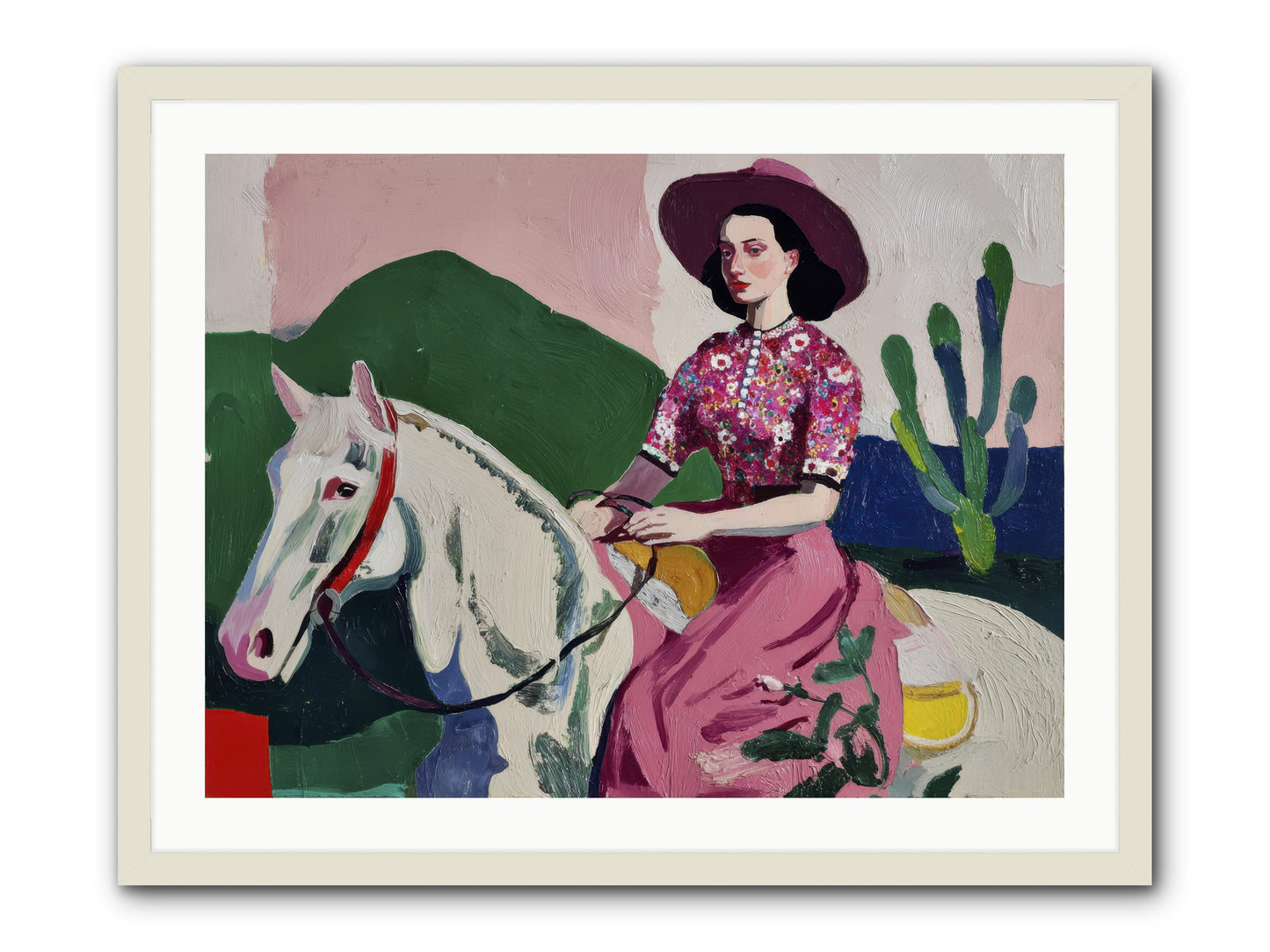 She Never Looked Back -- Framed Print - White 32x24