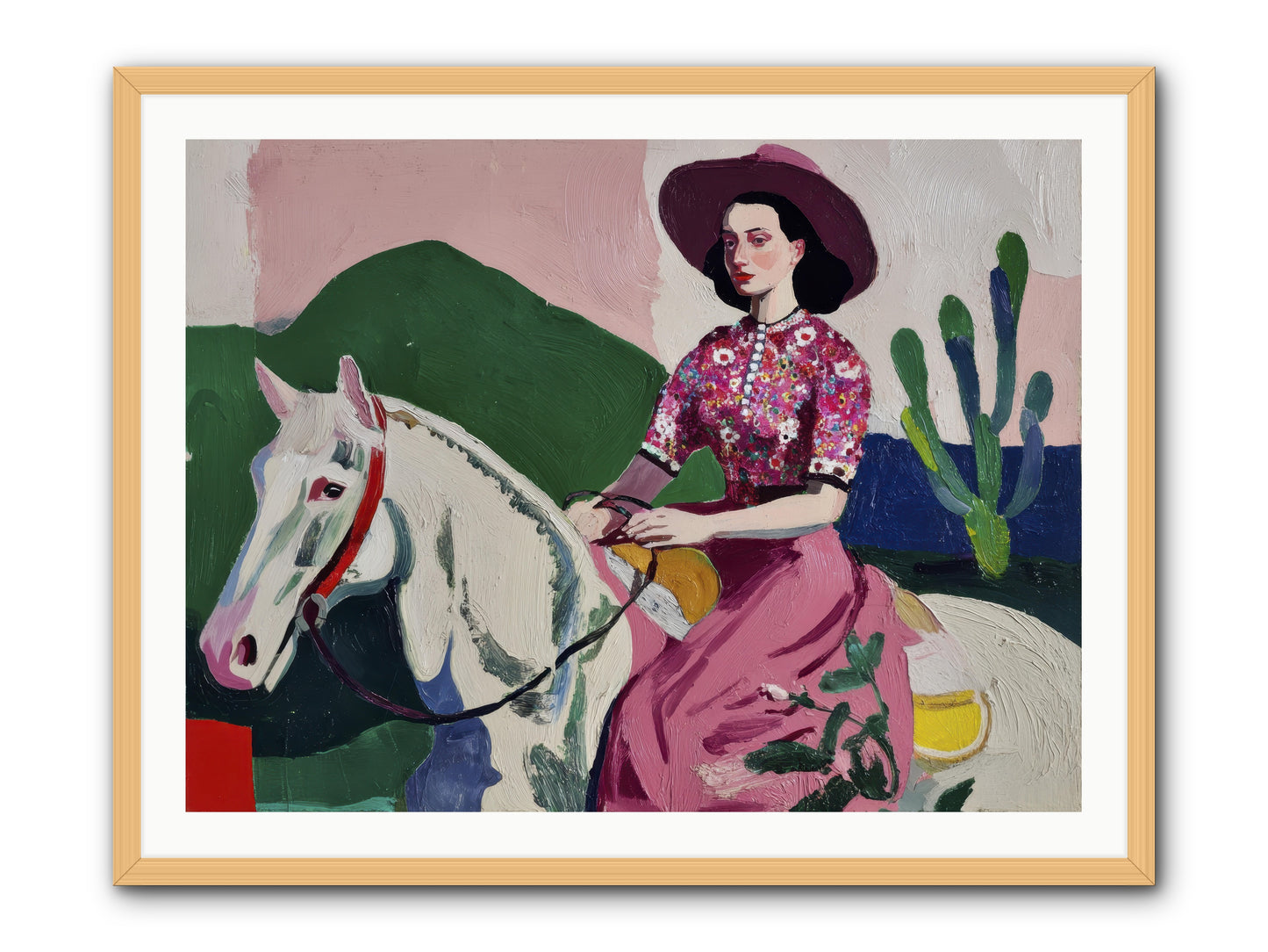 She Never Looked Back -- Framed Print - Natural 40x30