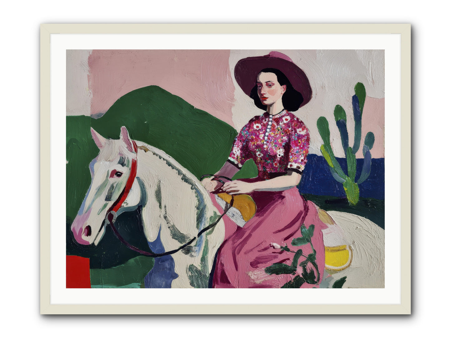She Never Looked Back -- Framed Print - White 40x30
