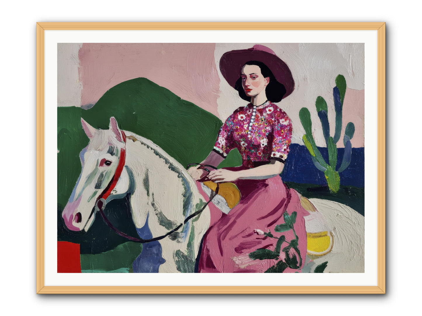 She Never Looked Back -- Framed Print - Natural 48x36