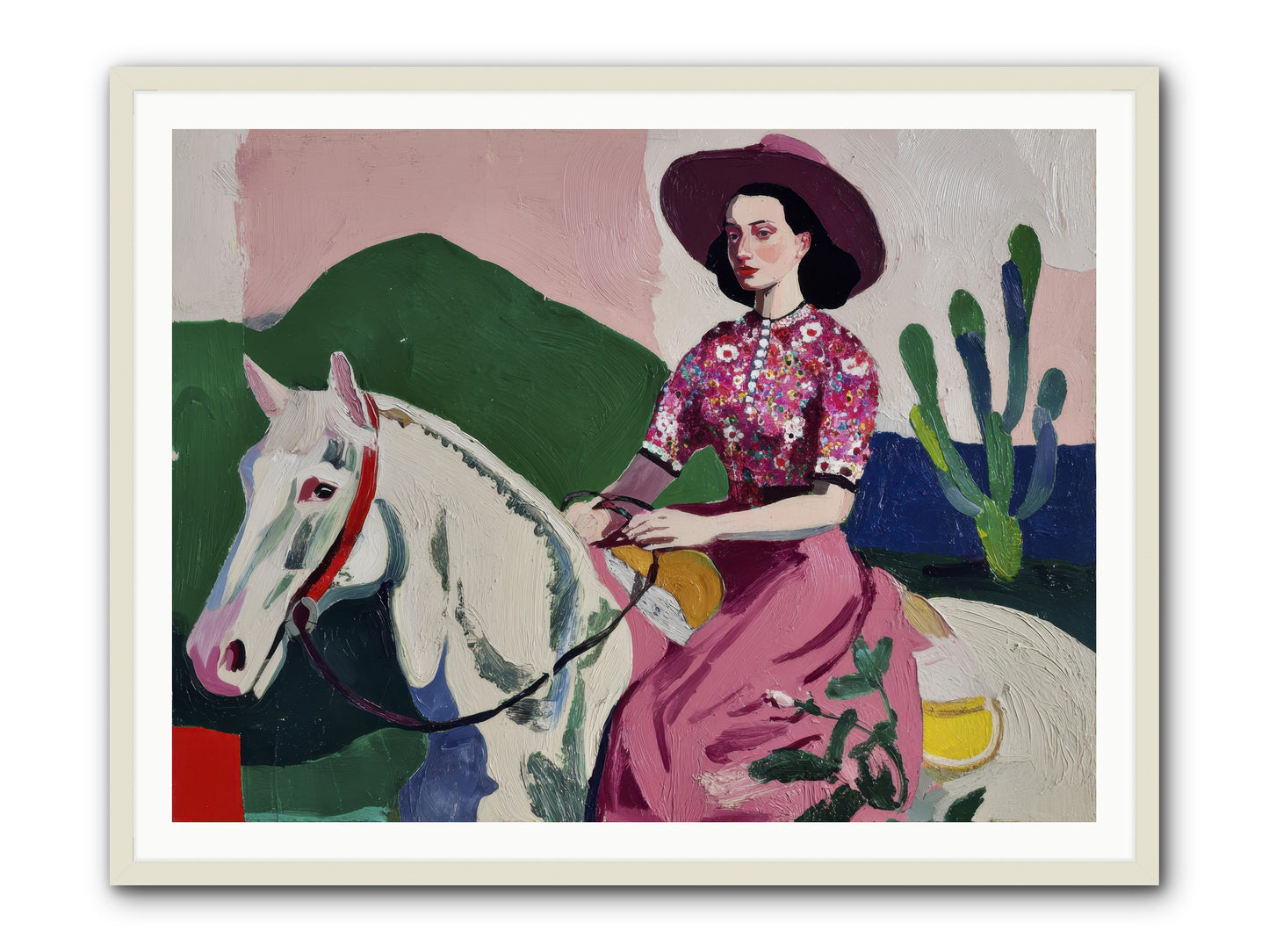 She Never Looked Back -- Framed Print - White 48x36