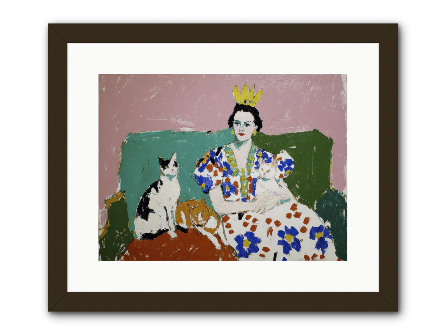 She Never Sat Alone -- Framed Print - Black 16x12